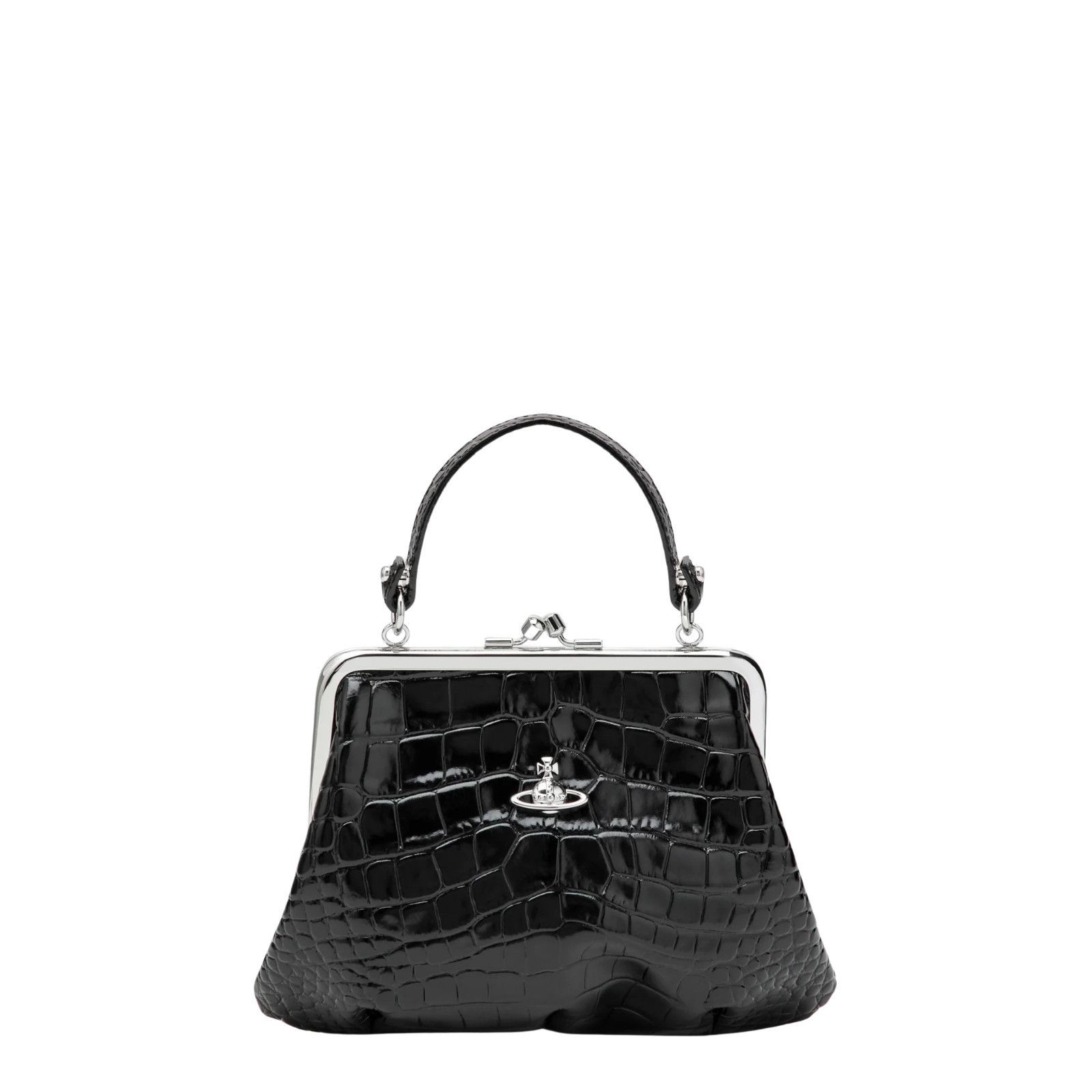 Vivienne Westwood VIVIENNE WESTWOOD Granny Frame Black Croc Embossed Leather P Size ONE SIZE - 1 Thumbnail