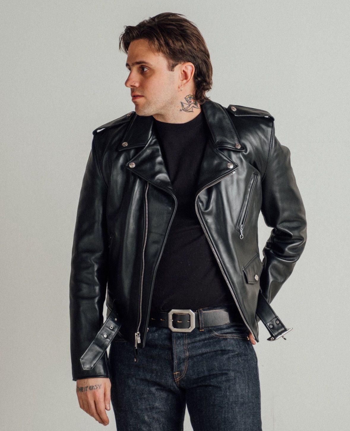 Schott Schott NYC 618 Perfecto black leather jacket – clean version Size US M / EU 48-50 / 2 - 8 Thumbnail