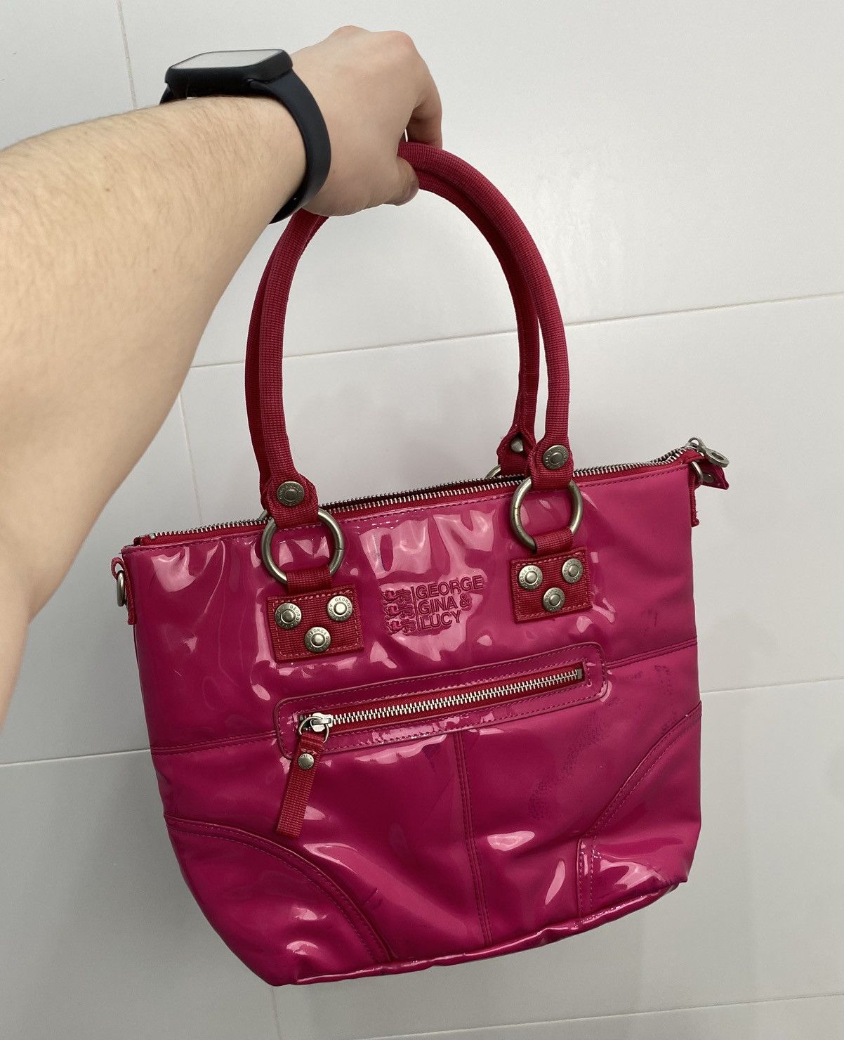George Gina & Lucy × Japanese Brand × Vintage GGL GEORGE GINĄ LUCY AVANT GARDE Y2K OPIUM LEATHER BAG JAPAN Size ONE SIZE - 1 Thumbnail