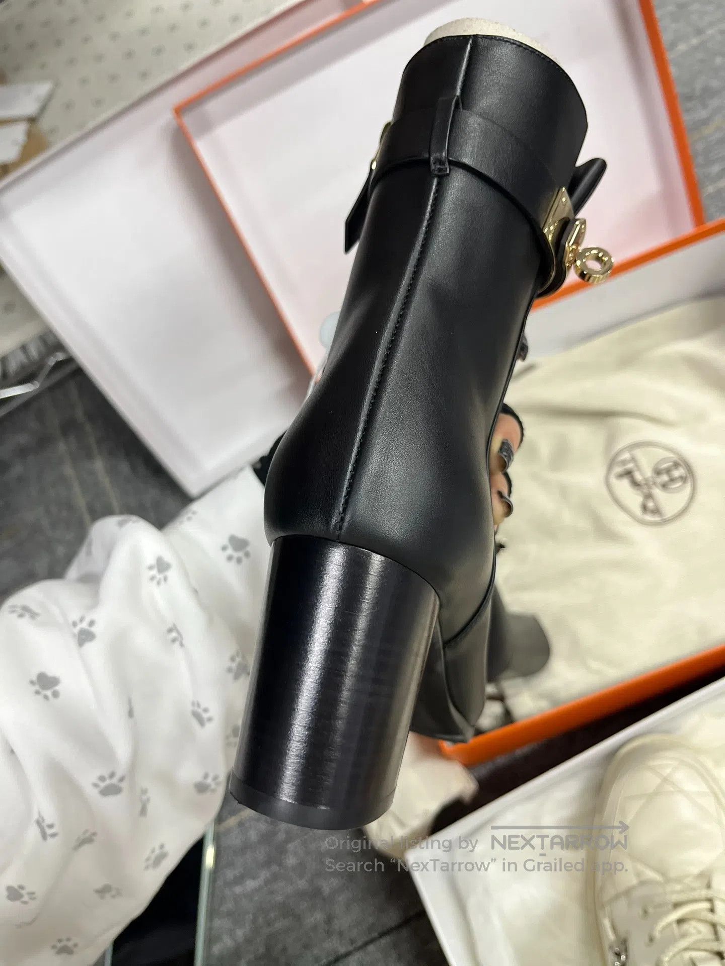 Hermes Hermes Black Gold Kelly Boots| Size US 5.5 / IT 35.5 - 5 Thumbnail