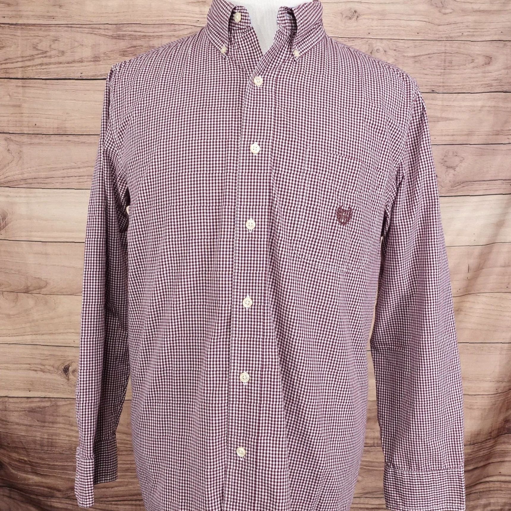 Chaps Chaps Shirt Mens Medium Red Check Long Sleeve Button Down Easy Care Casual Size US M / EU 48-50 / 2 - 3 Thumbnail