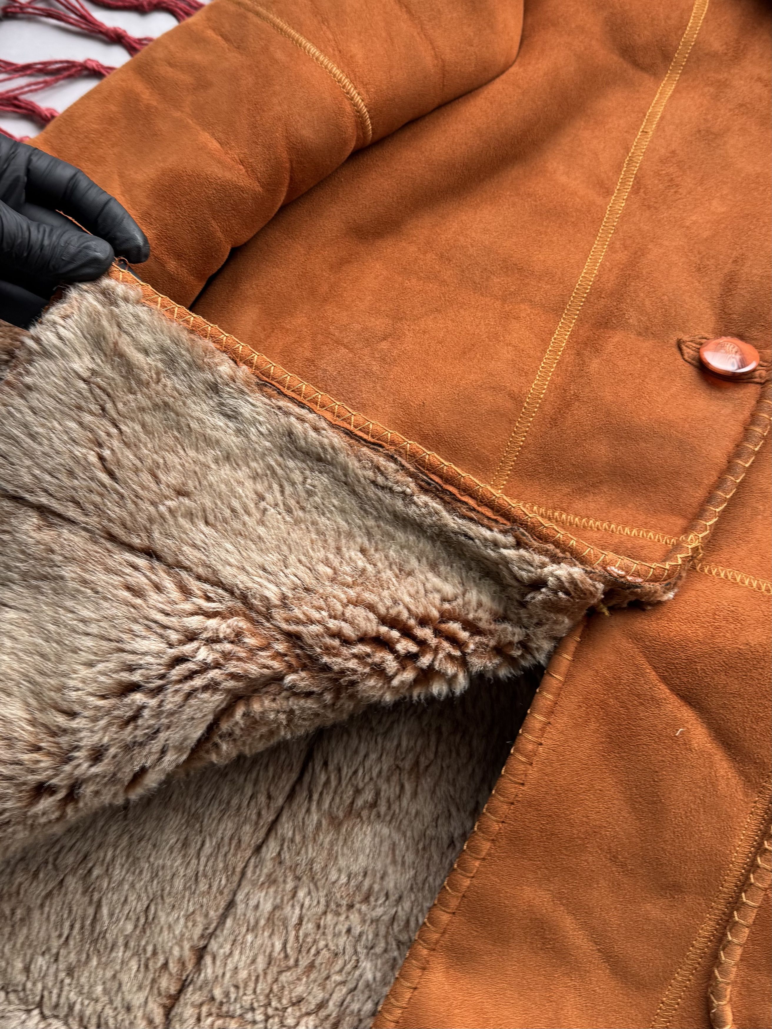 Japanese Brand Vintage Faux Sheepskin Hooded Coat (E4) Size L / US 10 / IT 46 - 6 Thumbnail