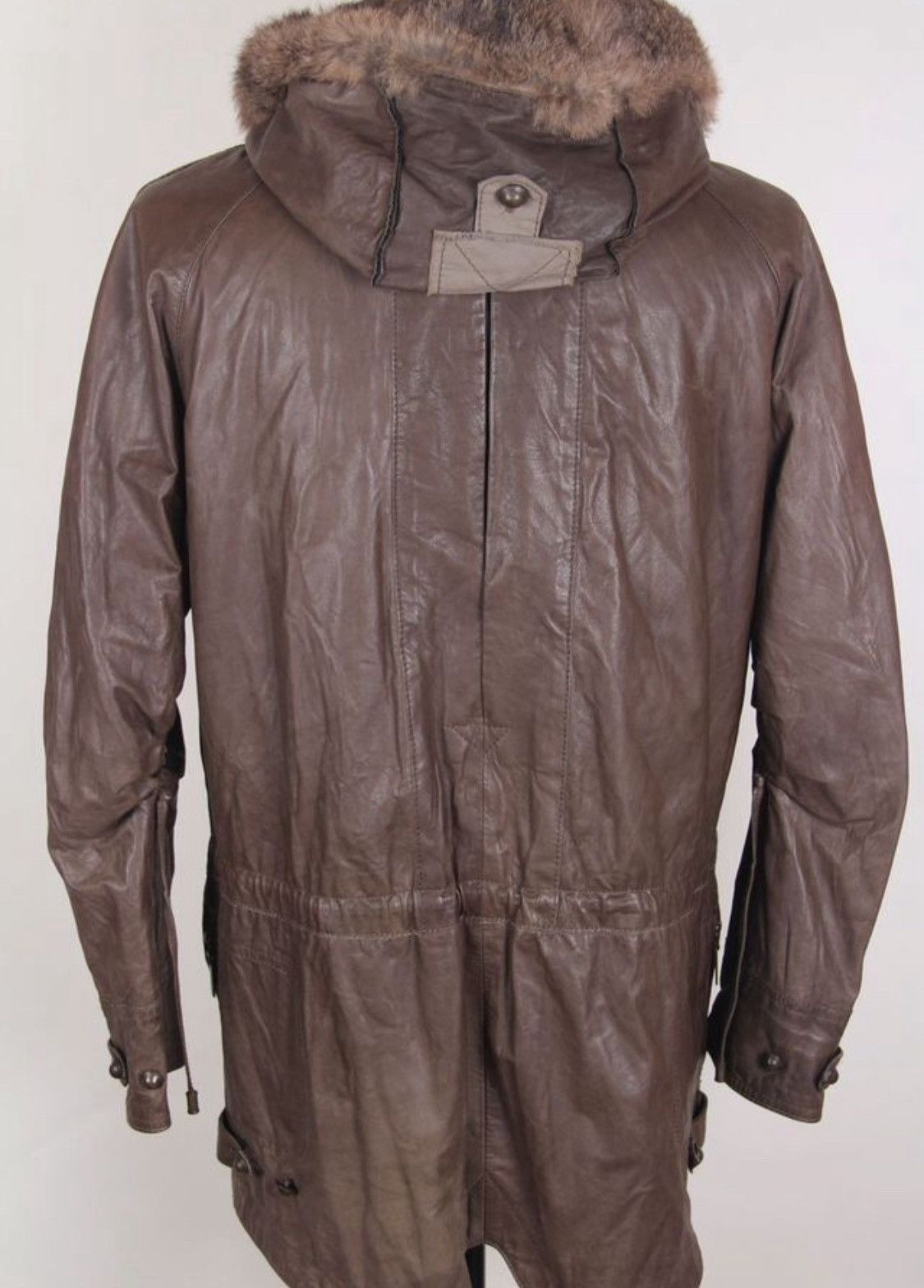 Roberto Cavalli Roberto Cavalli 2003 Leather Parka Picture Lining Fur Hood Size US S / EU 44-46 / 1 - 4 Thumbnail