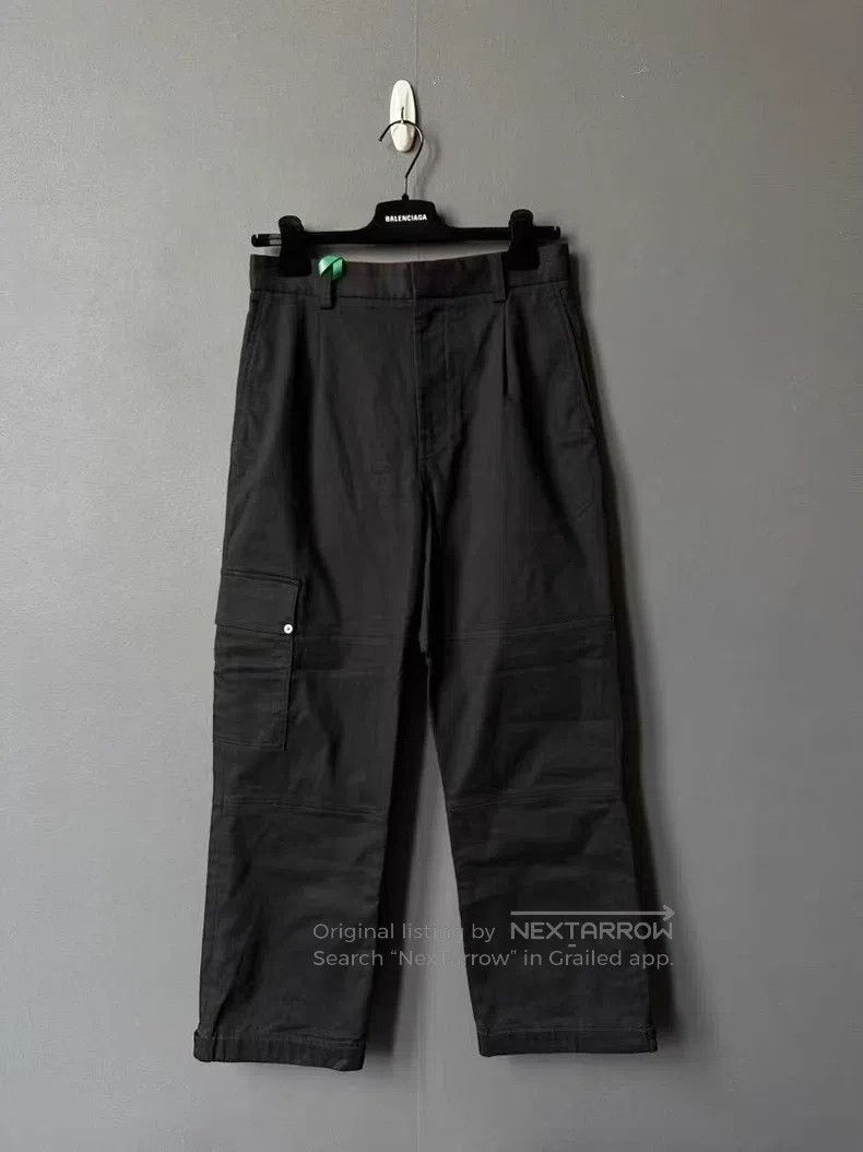 Loewe Loewe Black Leather Badge Work Pants Size 30" / US 8 / IT 44 - 1 Thumbnail