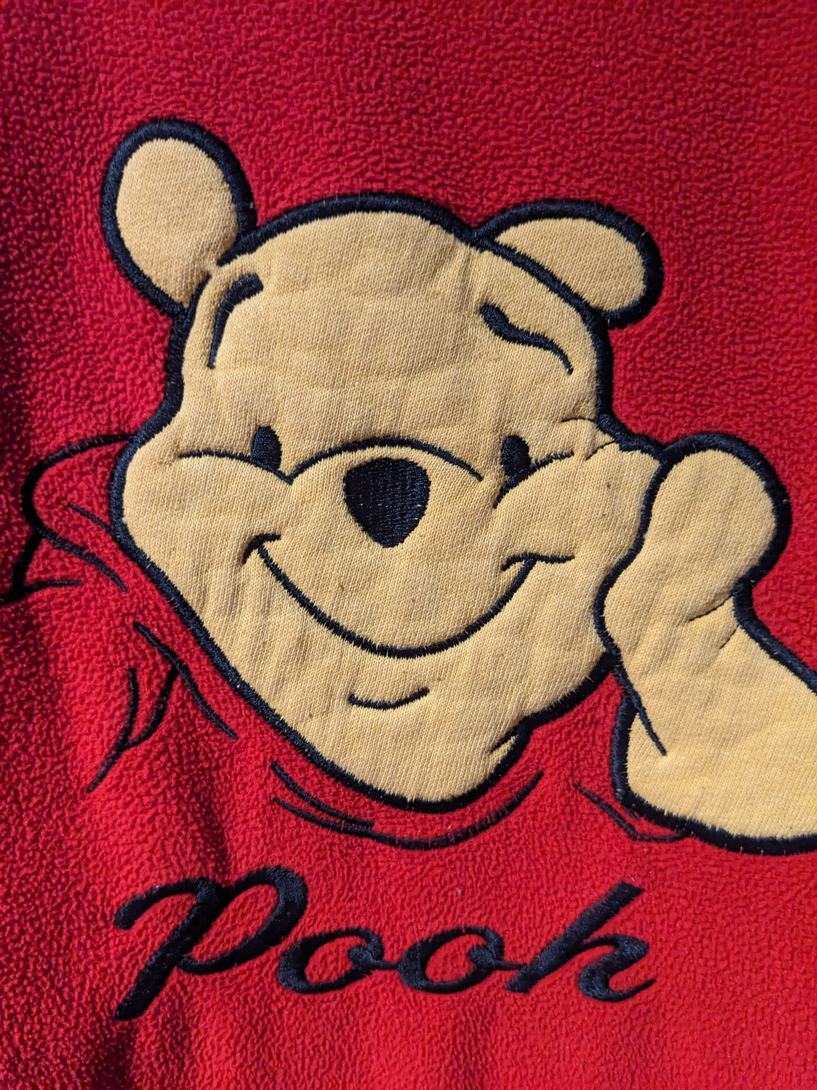 Disney × Vintage Vintage Y2K Winnie the Pooh Smile Medium Fleece Sweatshirt Size M / US 6-8 / IT 42-44 - 2 Thumbnail