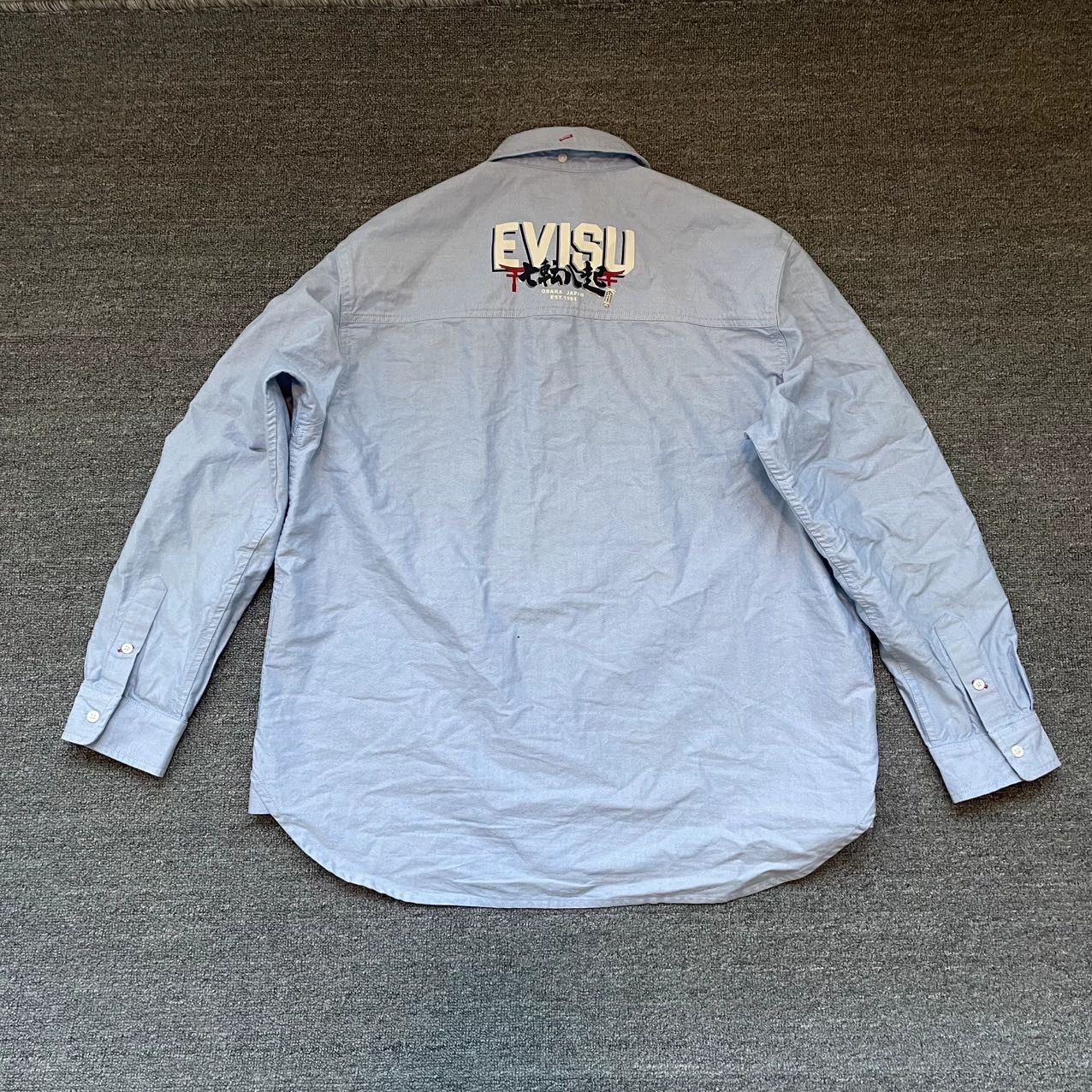 Evisu EVISU 7-8 Home Flower Blue XL 99 New LS Shirt Size US XL / EU 56 / 4 - 2 Thumbnail