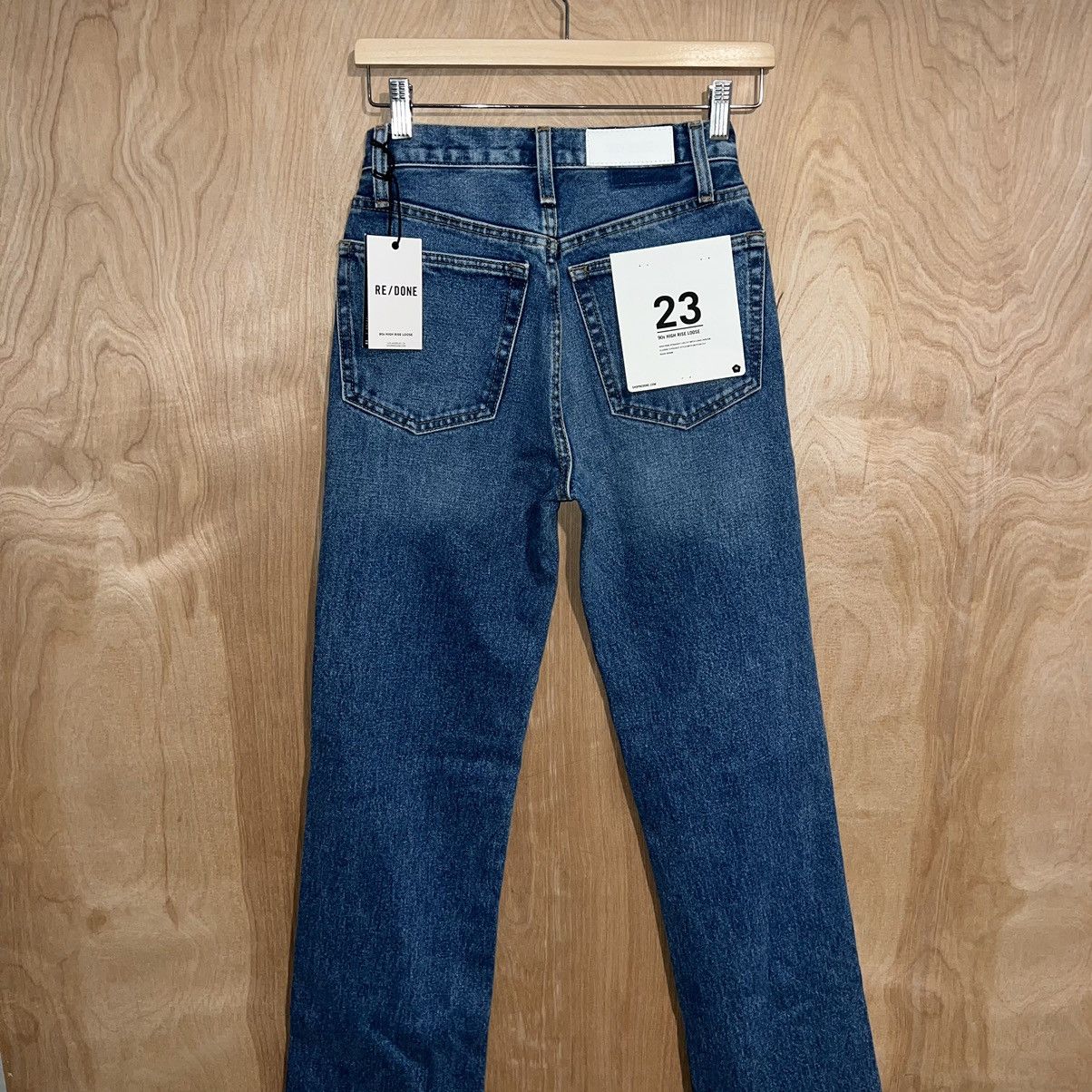 image of Redone Women’S Re/done 90's High Rise Loose Stoned Azul Blue Jeans, Women's (Size 23)