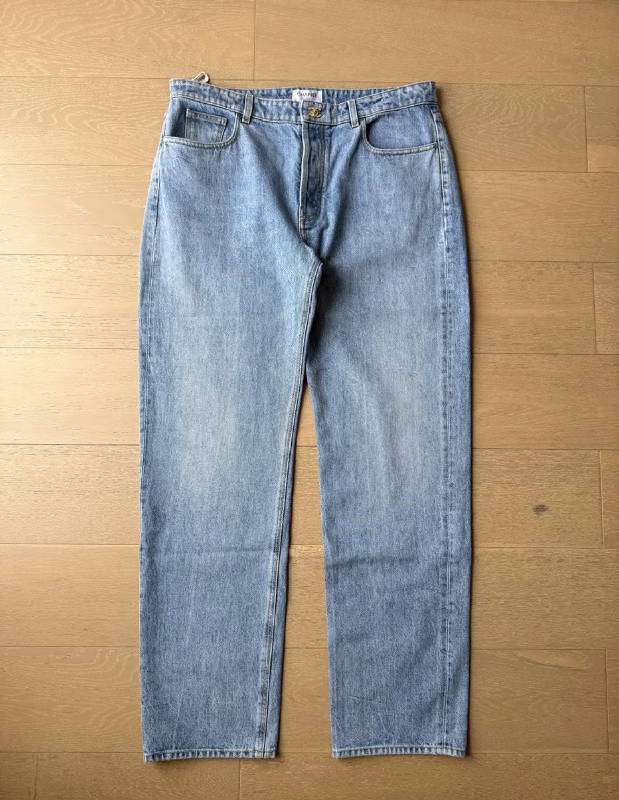 Chanel Chanel 26S Light Blue Jeans with Backpack Buckle K40 | Grailed