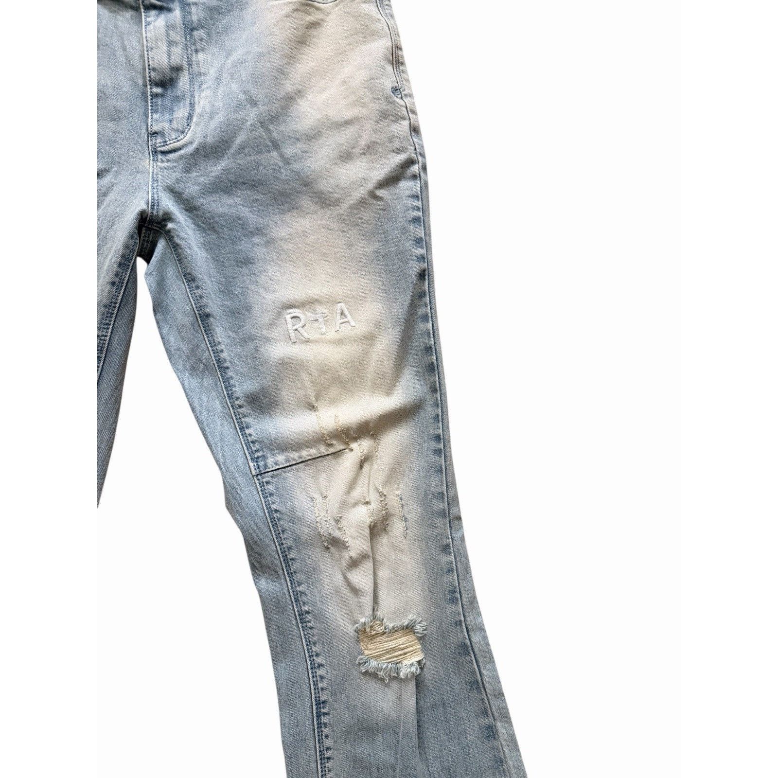 Rta RtA Mens Strikethrough Jeans Bootcut Blue Cloud Size 32/32 Size US 32 / EU 48 - 5 Thumbnail