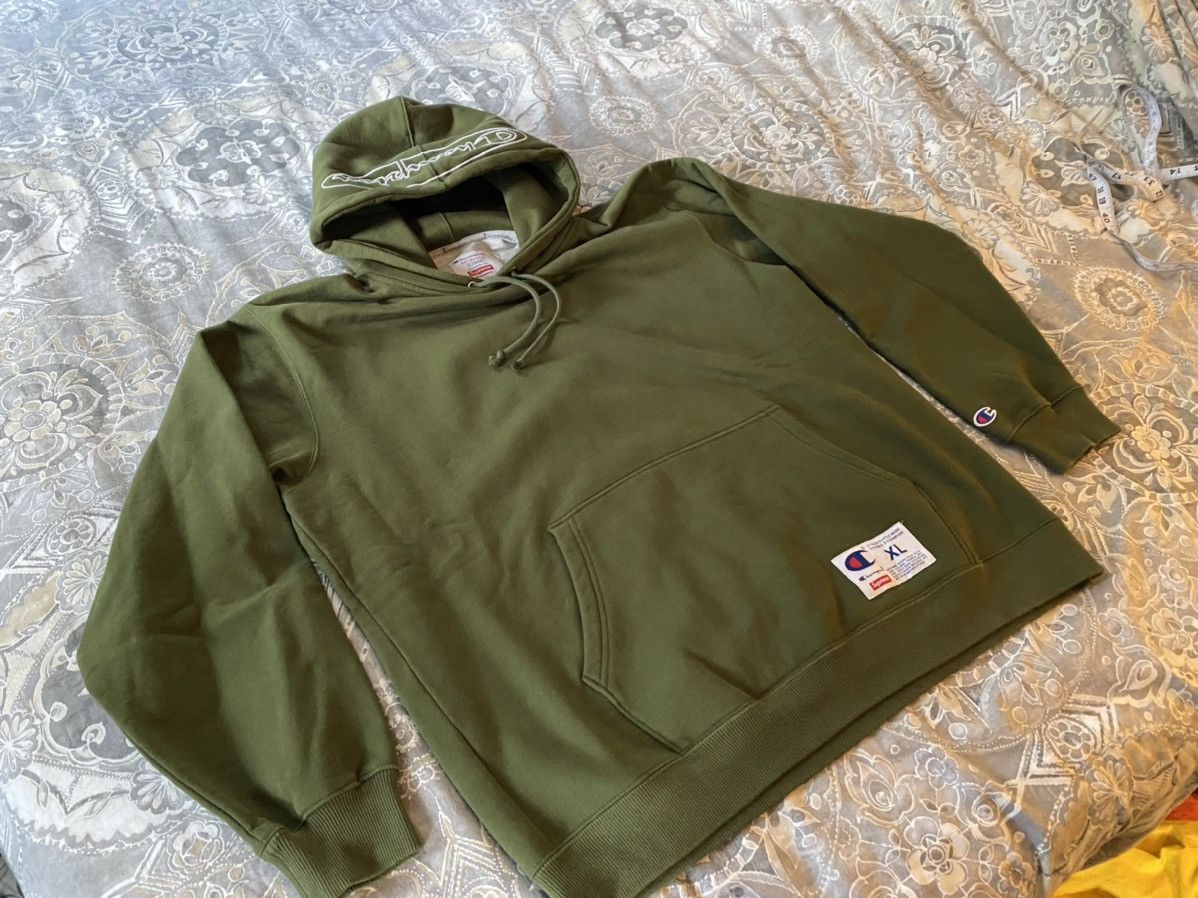 Supreme Olive hoodie XL Size US XL / EU 56 / 4 - 1 Thumbnail