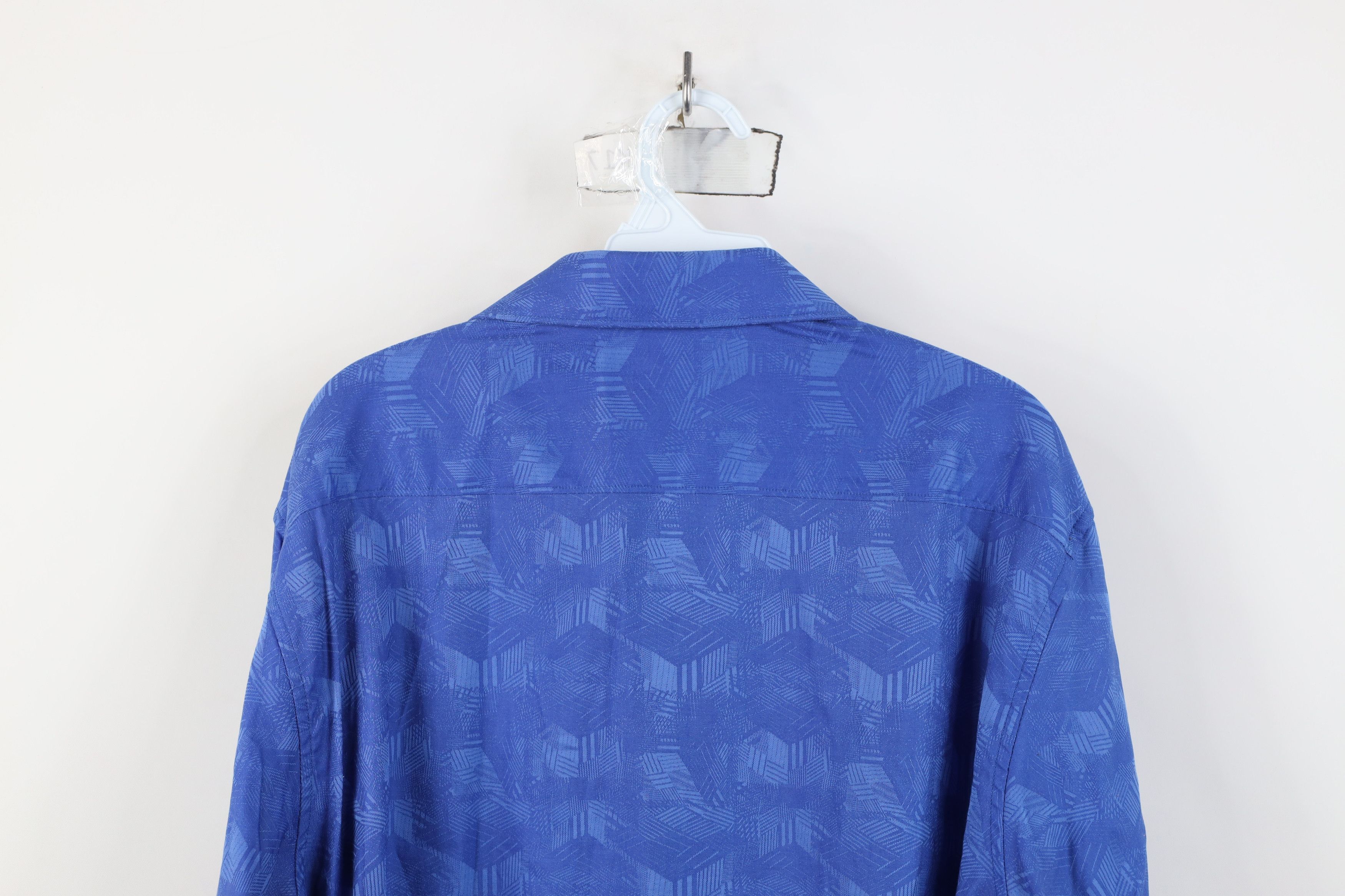 Robert Graham Robert Graham Geometric Flip Cuff Collared Button Shirt Blue Size US XL / EU 56 / 4 - 13 Thumbnail