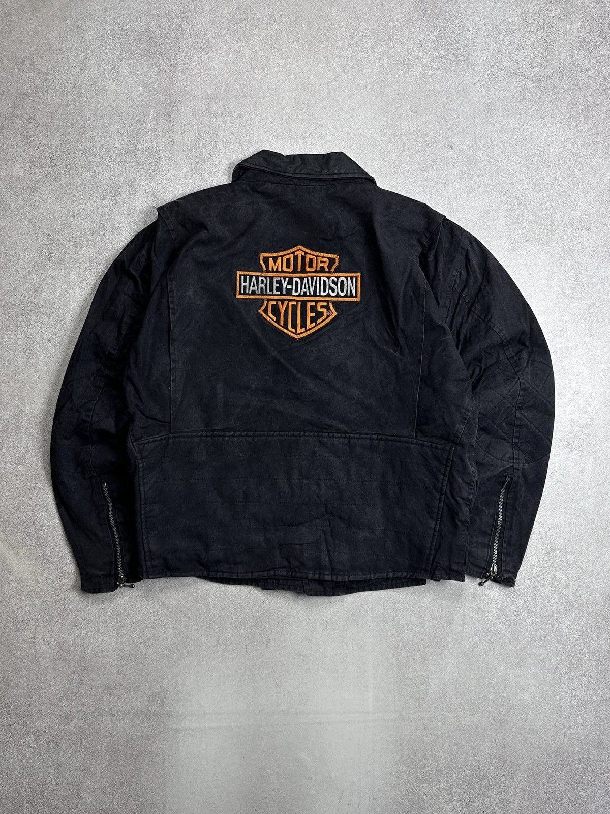 Vintage Vintage Harley Davidson Leather Avantgarde Jacket Rare L Size US L / EU 52-54 / 3 - 3 Thumbnail