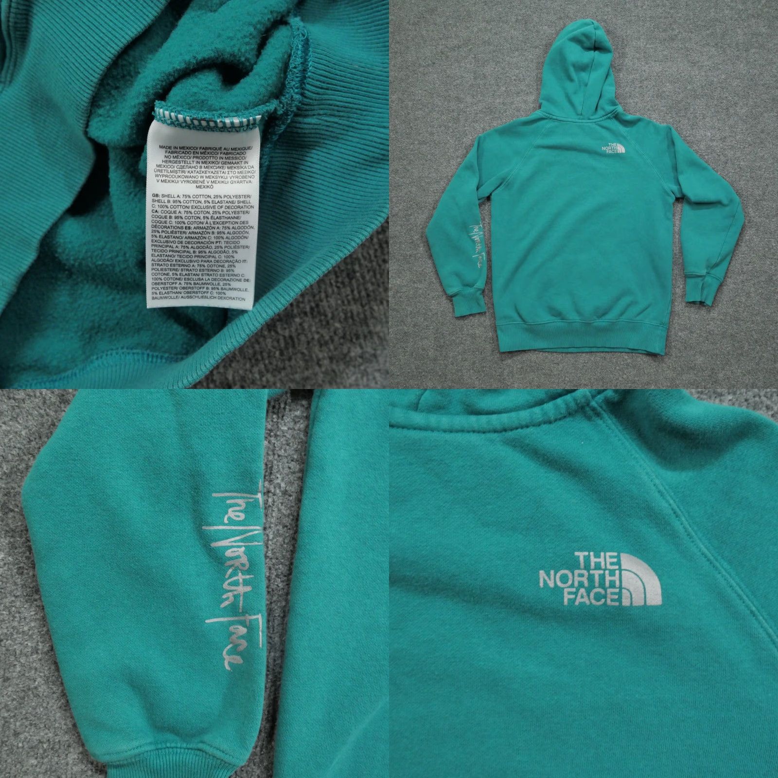 The North Face The North Face Hoodie Womens XS X Small Blue Teal Pullover Spell Out Logo Woman XS Hoodie Blue The North Face Pullover Logo 90s? Size XS / US 0-2 / IT 36-38 - 8 Thumbnail