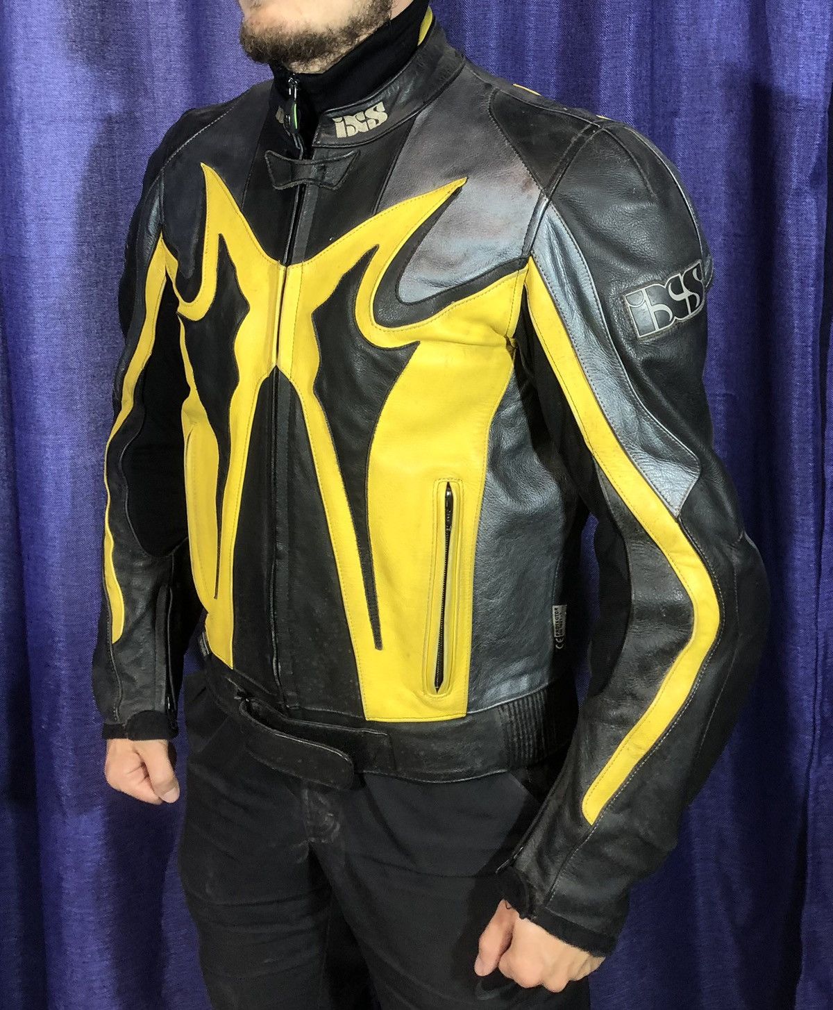 Dainese × Honda × Yamaha IXS Motorcycle leather jacket Racing vintage Size US M / EU 48-50 / 2 - 1 Thumbnail