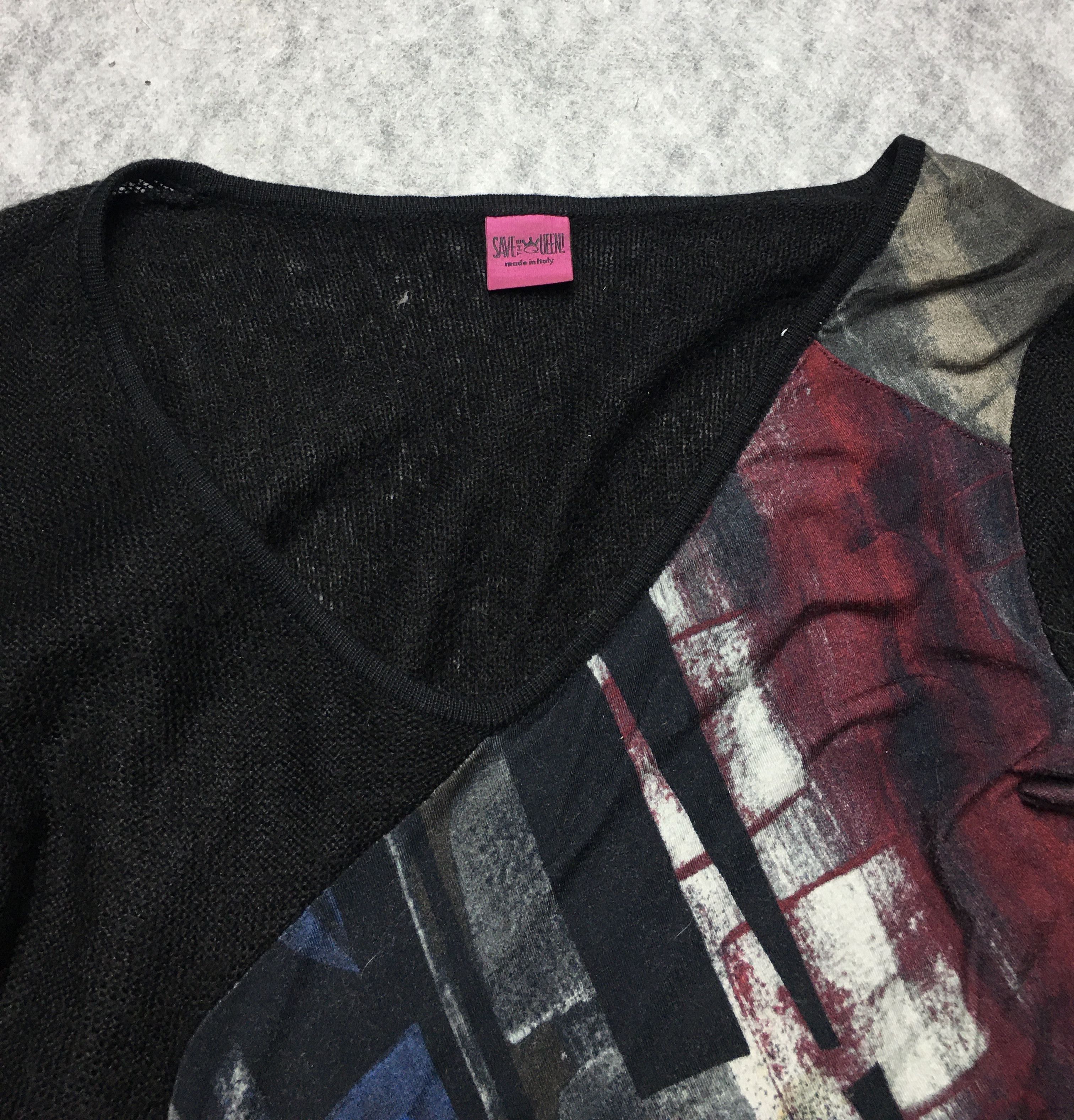 Japanese Brand Save The Queen Graphic Art Print Knit Dress Black Size S Size S / US 4 / IT 40 - 7 Thumbnail