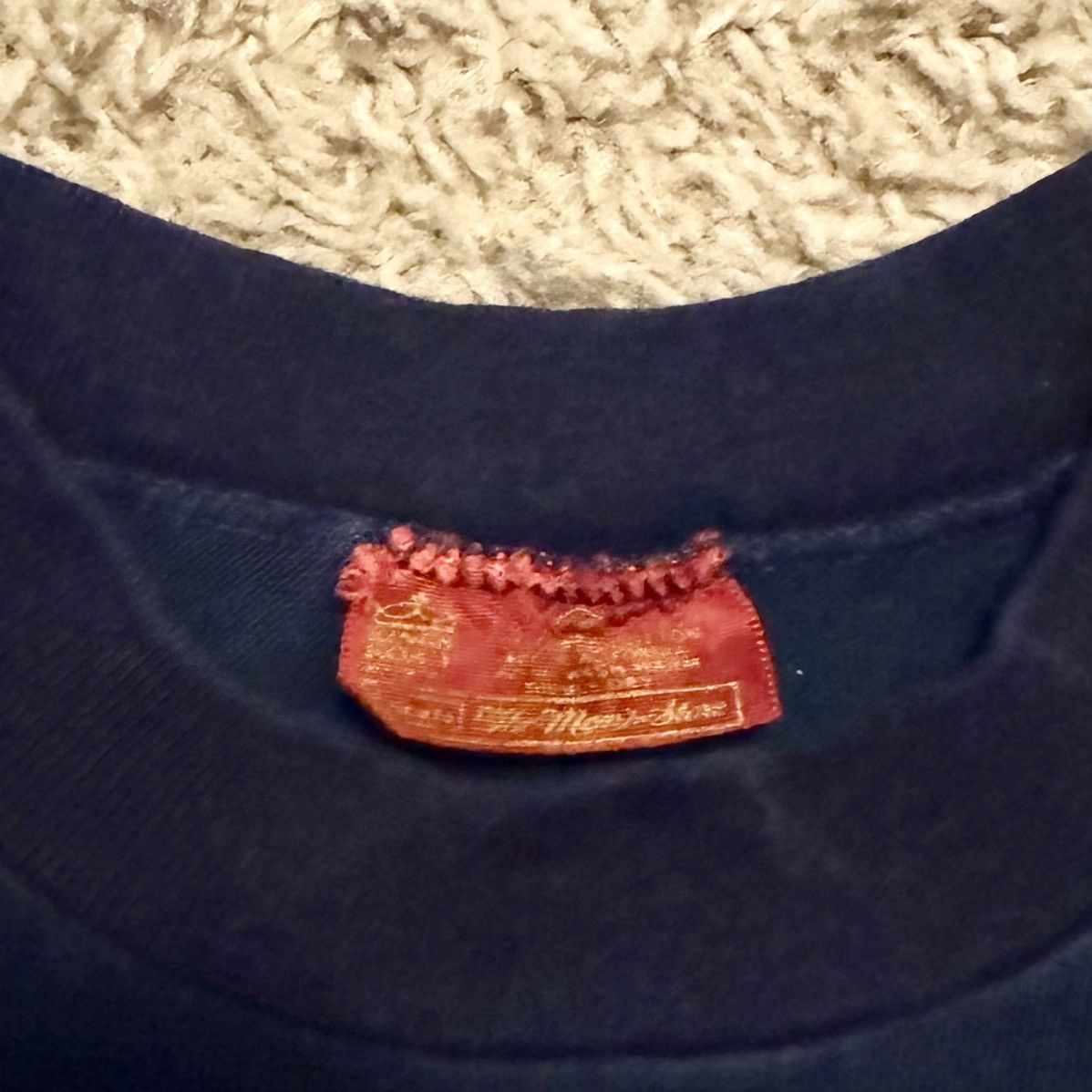 Sears TRUE VINTAGE 70s DARK BLUE MOCK NECK TEE! Size US M / EU 48-50 / 2 - 5 Thumbnail
