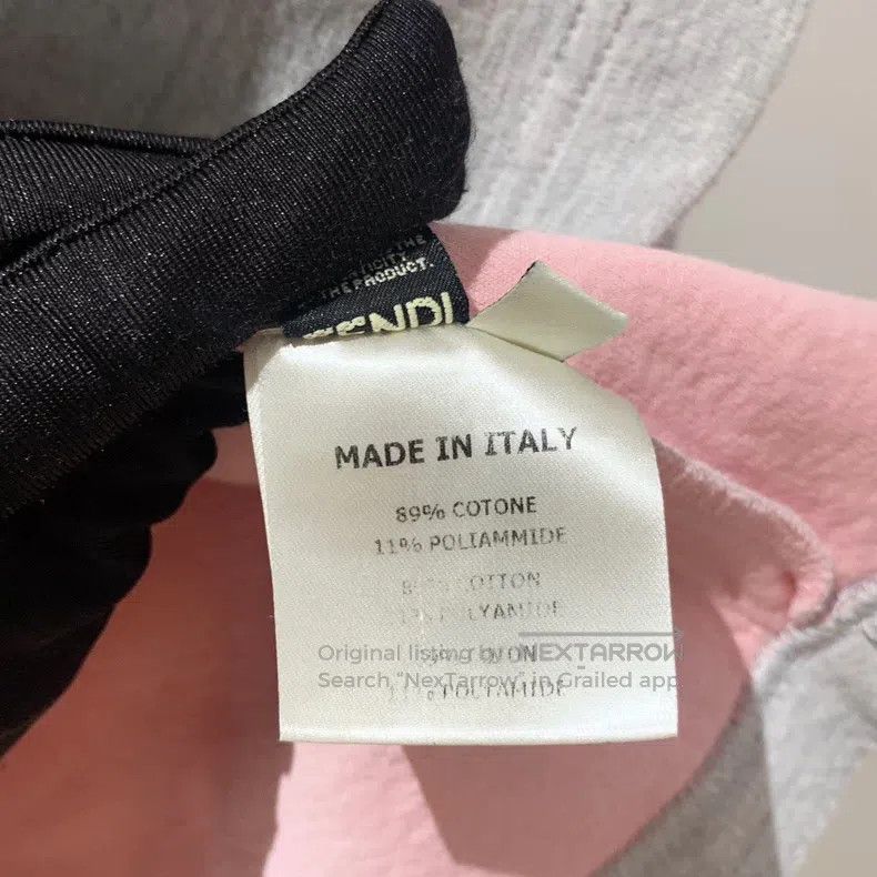 Fendi Fendi Short Sweatshirt in Gray Pink Color Block Design Size XS / US 0-2 / IT 36-38 - 6 Thumbnail
