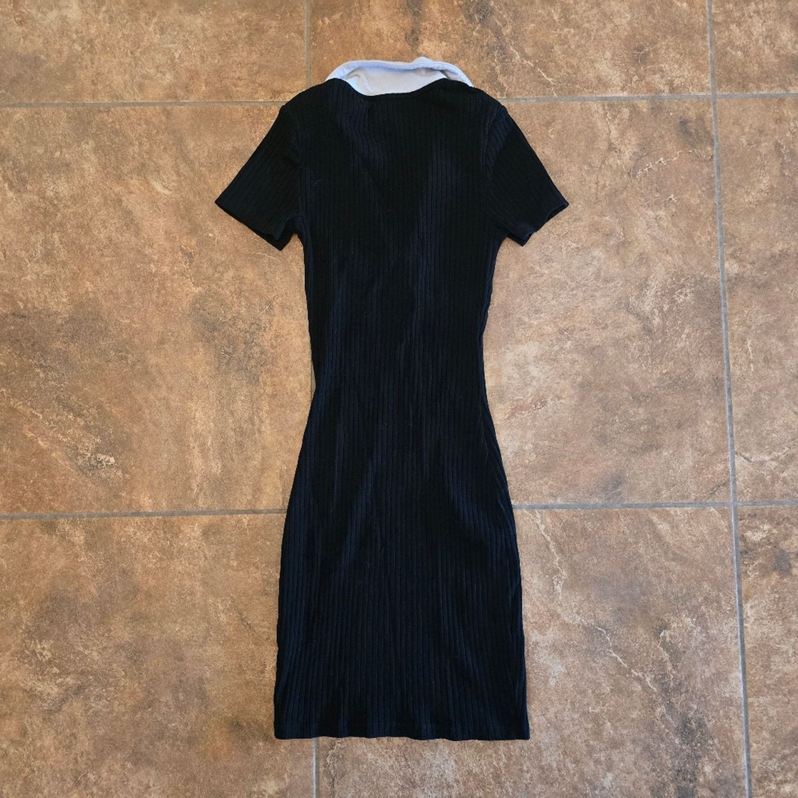 Divided Black | DIVIDED | White Collar Fitted Midi Size XXS / US 00 / IT 34 - 2 Thumbnail