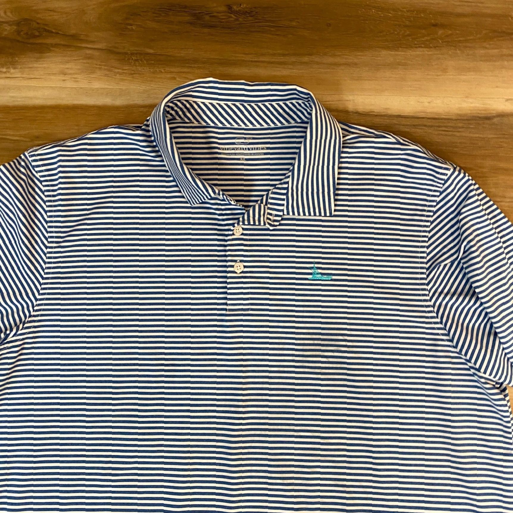 Vineyard Vines Vineyard Vines Polo Shirt Mens XL Performance Blue Striped Short Sleeve Polo Shirt XL Blue Men's Golf Crewneck? Size US XL / EU 56 / 4 - 4 Thumbnail