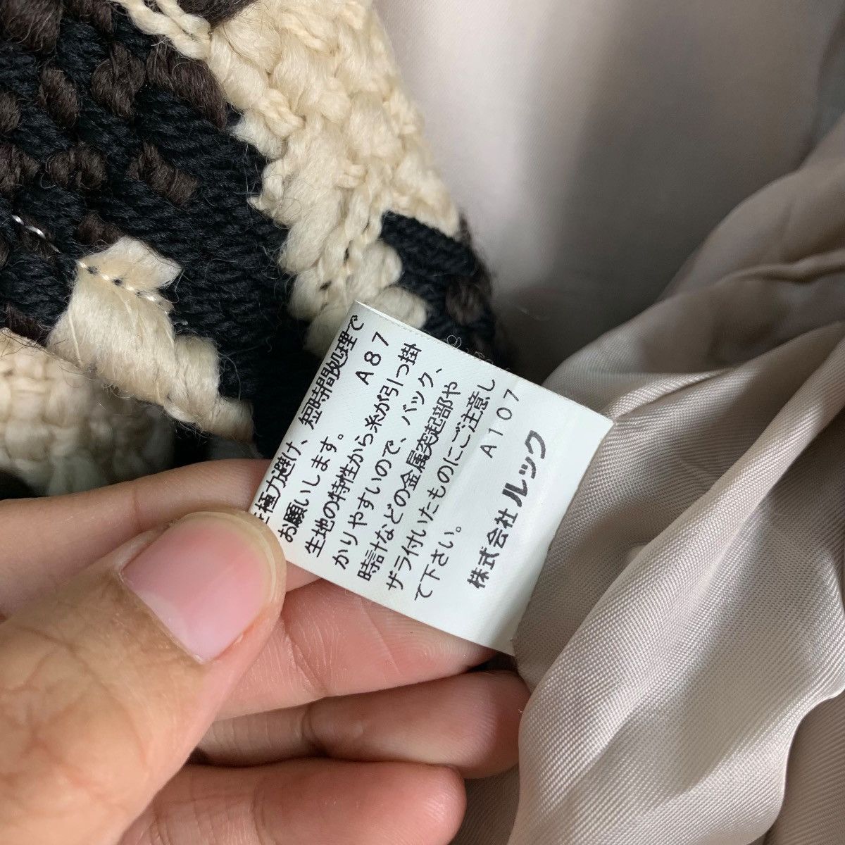 Japanese Brand SCAPA Big Houndstooth Pattern Wool Coat Jacket #2111-C92 Size M / US 6-8 / IT 42-44 - 18 Thumbnail