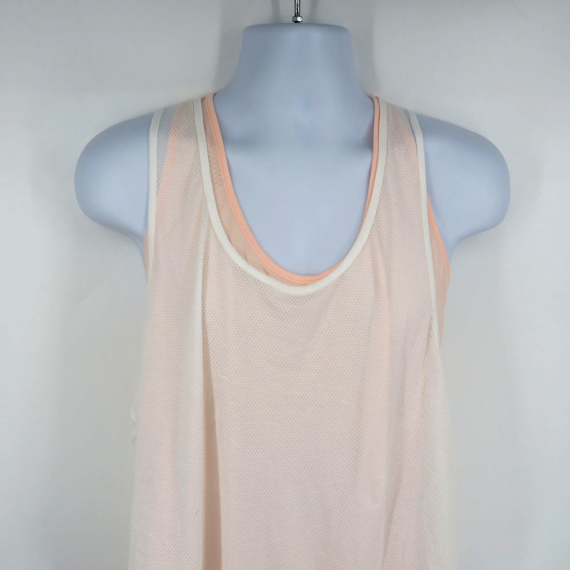 Other Tangerine Women's Double Layer Mesh Tank Top Peach XL NWT Size XL / US 12-14 / IT 48-50 - 2 Thumbnail