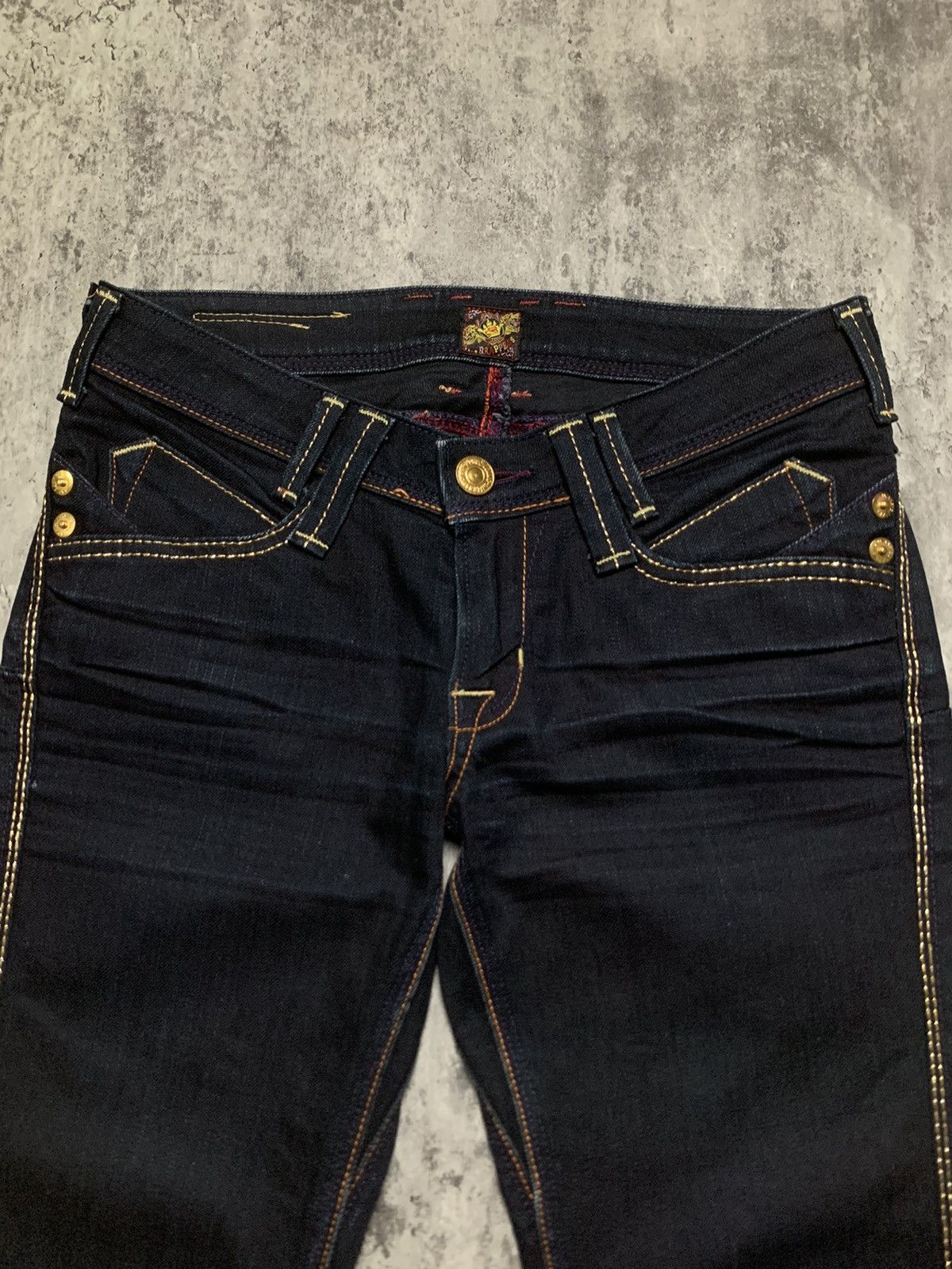 Tornado Mart Y2K Brappers Japanese Dark Indigo Flare ifsix Vkei Style Size 29" - 5 Thumbnail