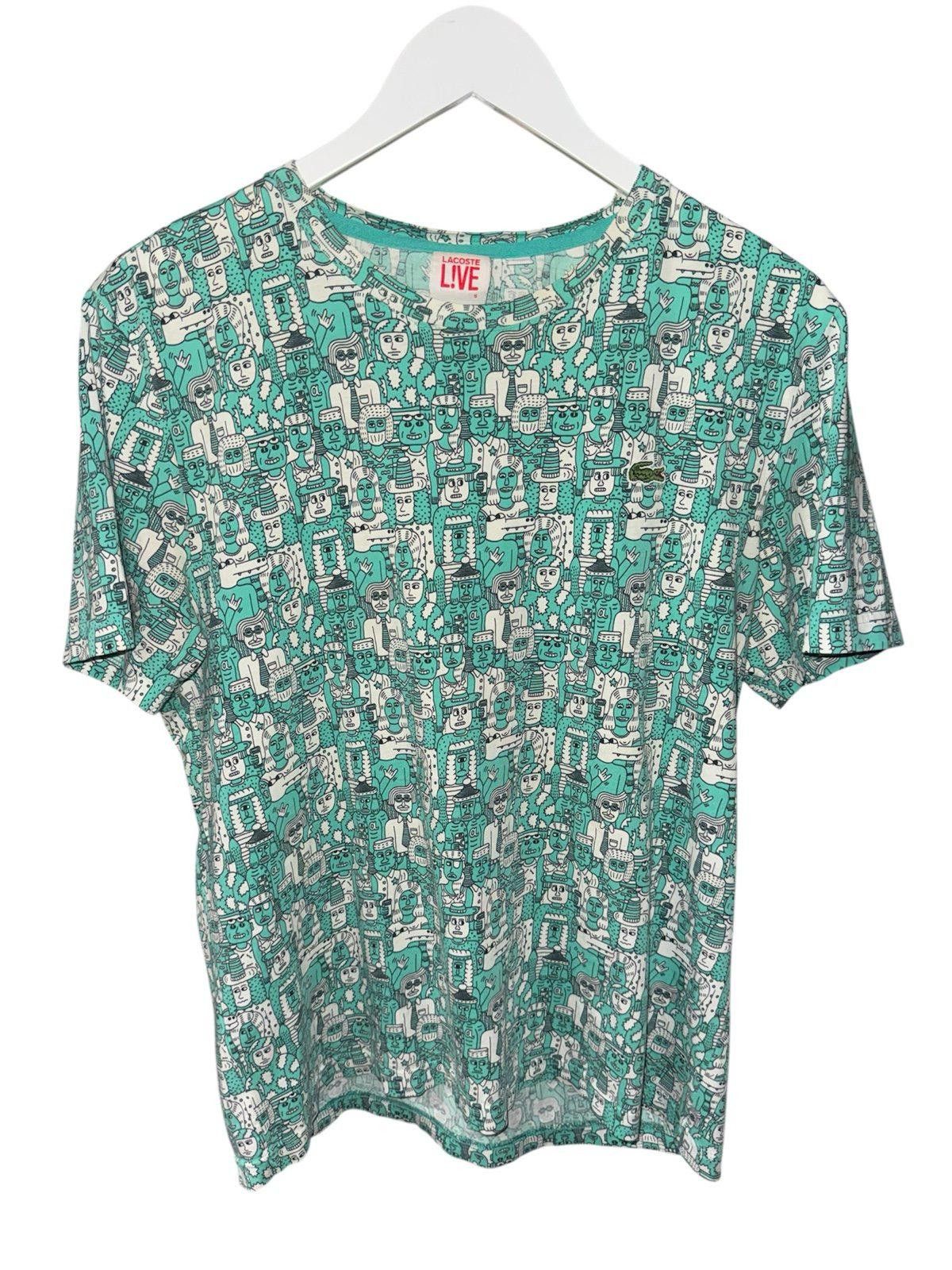 Lacoste Live x Andy Rementer AOP T-Shirt Sz S Rare Like New