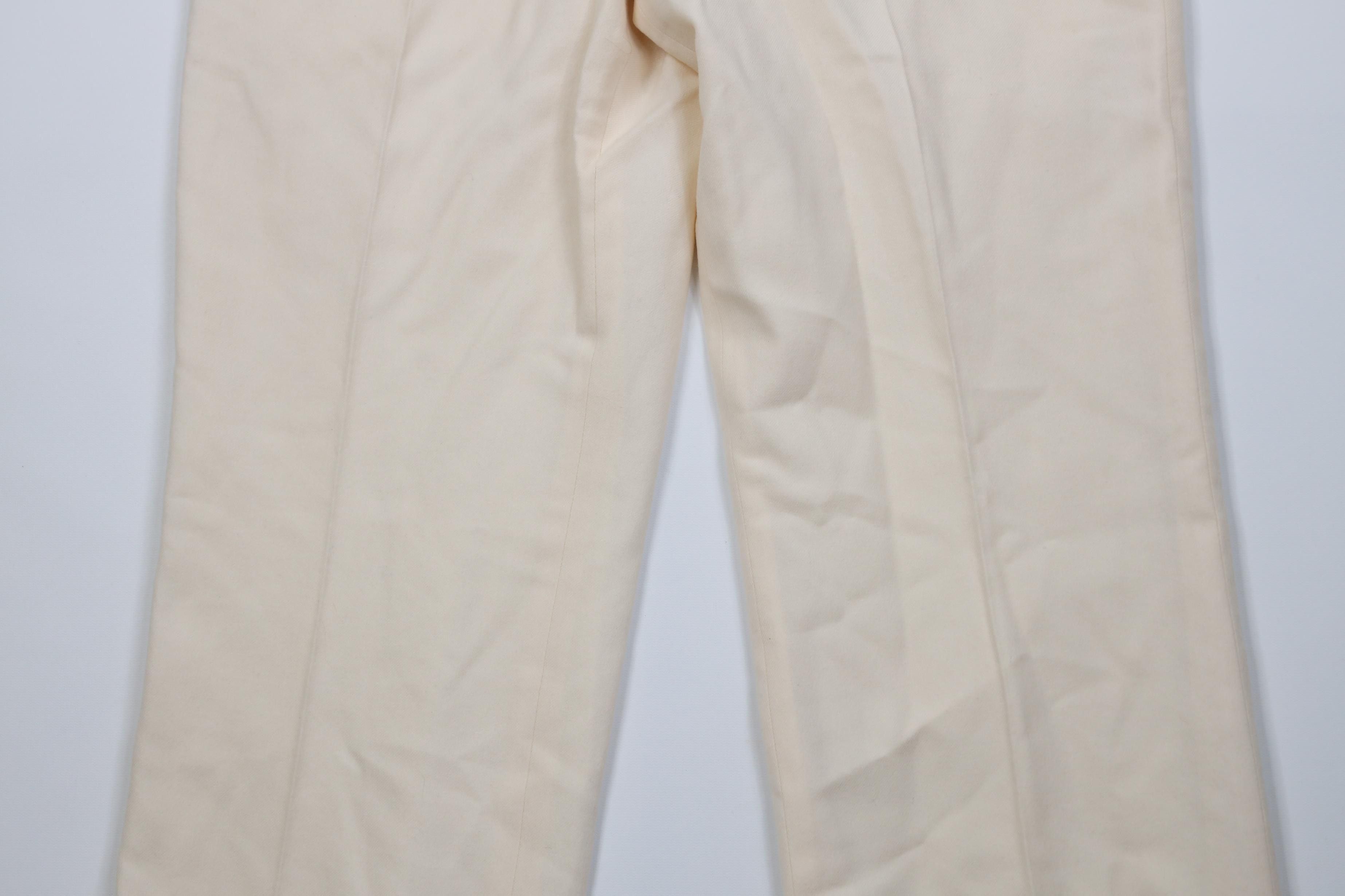 Pendleton Deadstock Vintage 90s Pendleton Knit Wide Leg Pants Cream Size 38" / US 16 / IT 52 - 3 Thumbnail