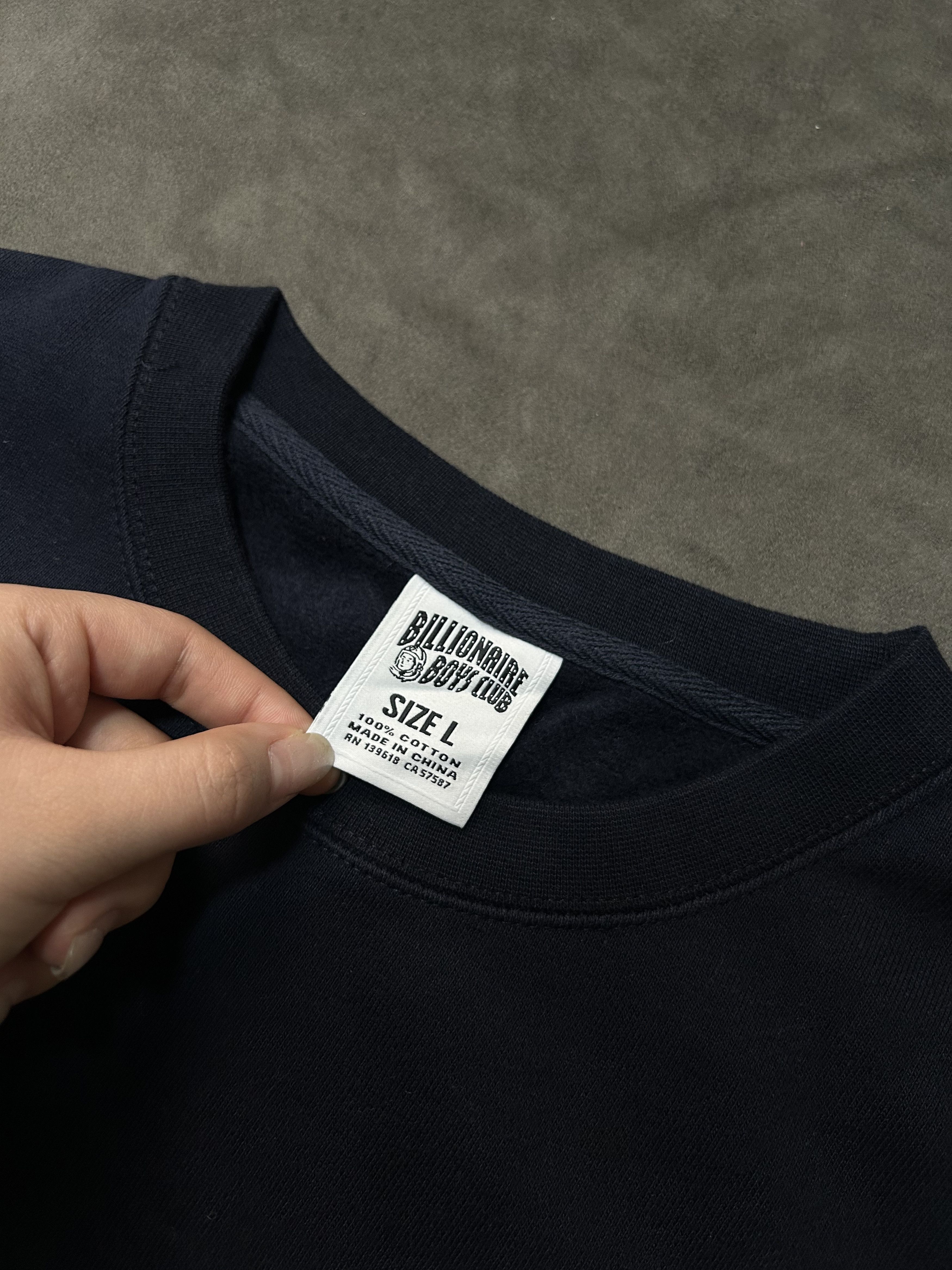 Billionaire Boys Club × Pharrell Rare Billionaire Boys Club BBC Classic Logo Sweatshirt Navy Size US L / EU 52-54 / 3 - 2 Thumbnail