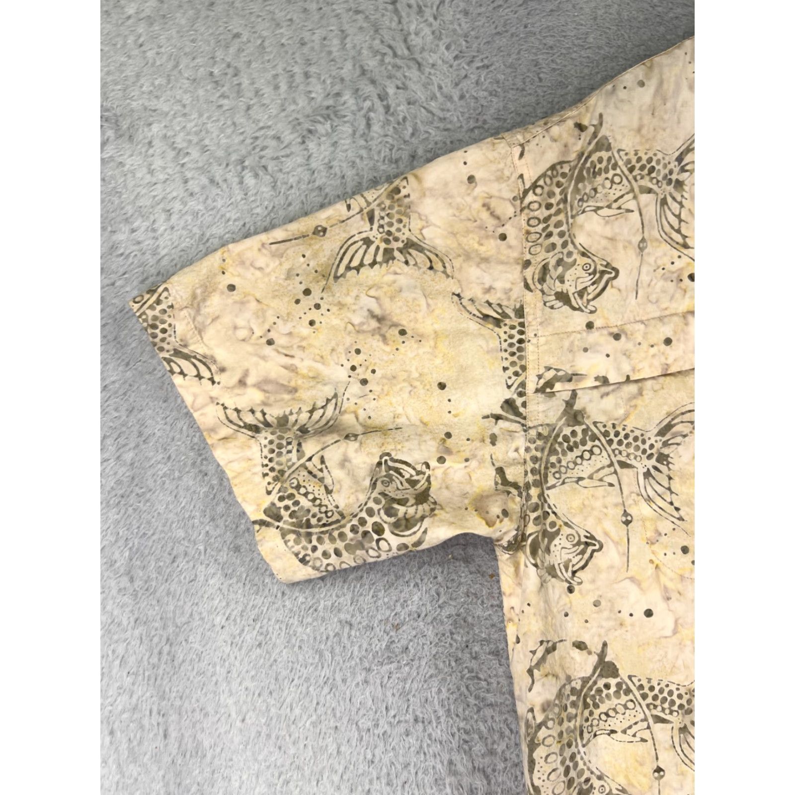 Altamont Altamont Shirt Adult Large Beige Fish Hawaiian All Over Print Short Sleeve Button-Up Mens Regular Size Large Beige Fish Hawaiian Pattern 90s Theme? Size US L / EU 52-54 / 3 - 3 Thumbnail