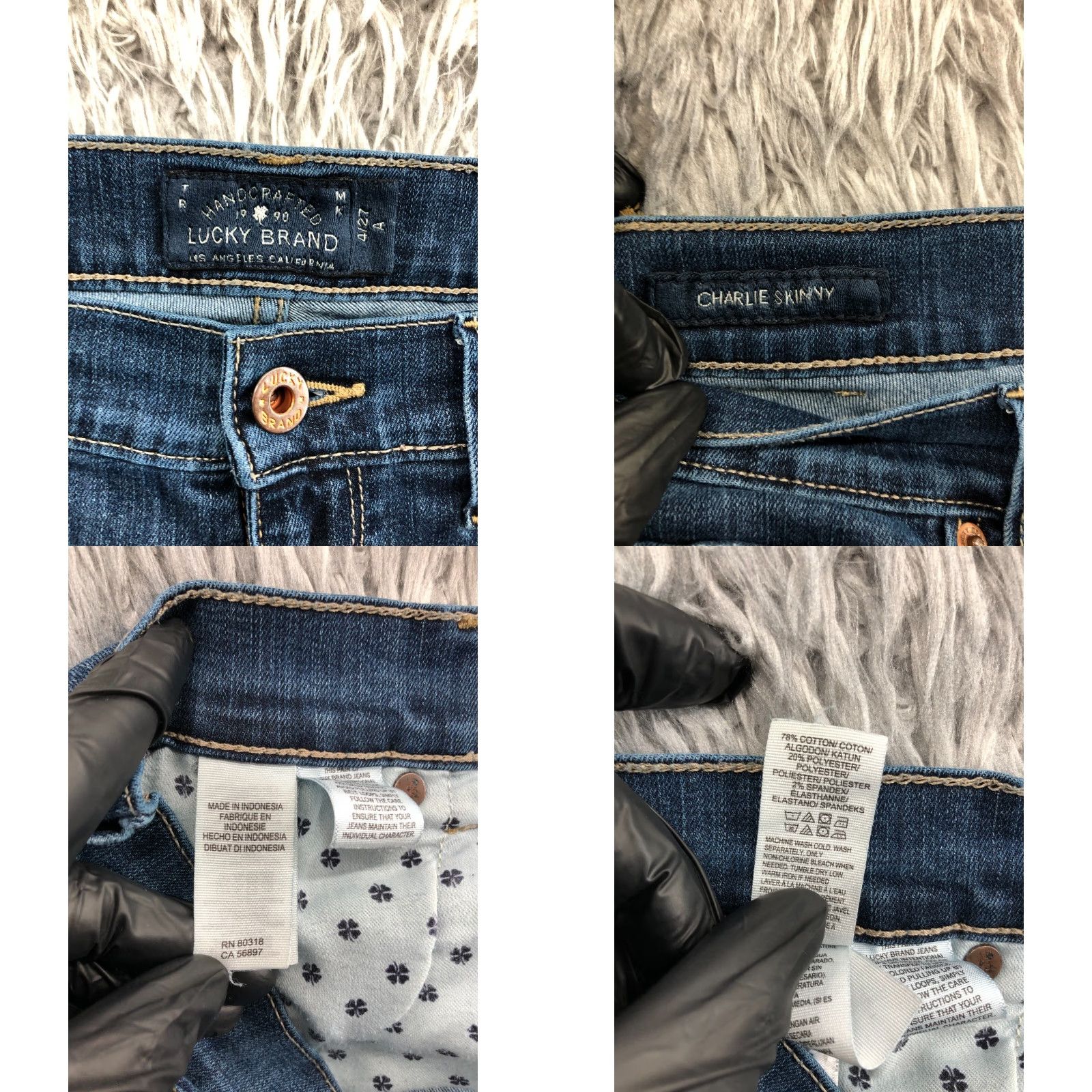 Lucky Brand Lucky Brand Charlie Skinny Jeans Size 4 Womens Medium Wash Blue Shirt? Size 27" / US 4 / IT 40 - 9 Thumbnail