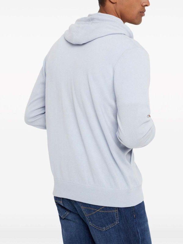 Brunello Cucinelli o1la1rc1a0325 Cashmere Cardigan in Blue Size US L / EU 52-54 / 3 - 4 Thumbnail