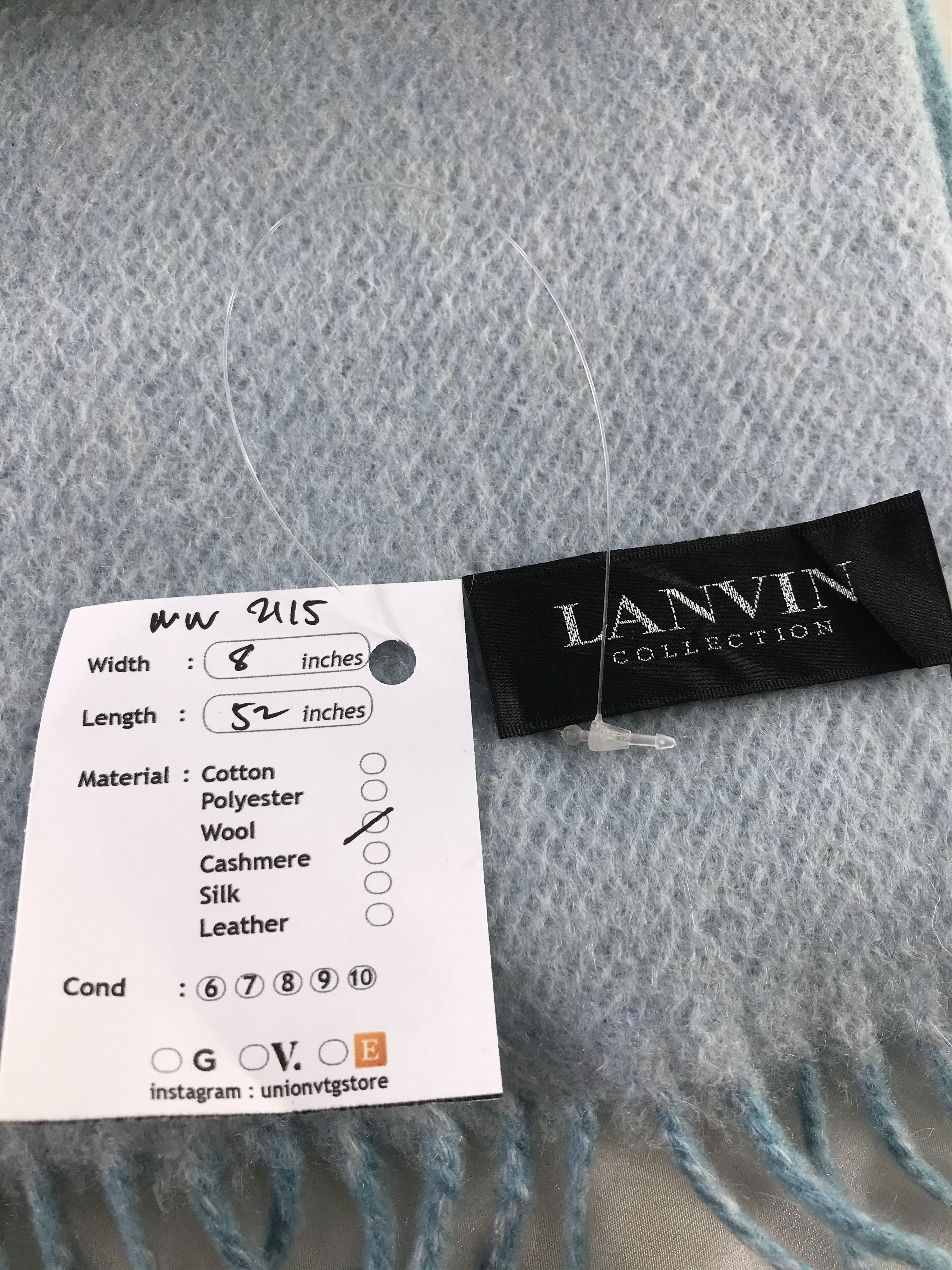 Lanvin × Vintage Lanvin Scarf / Muffler / Neckwear - WW2115 Size ONE SIZE - 4 Thumbnail