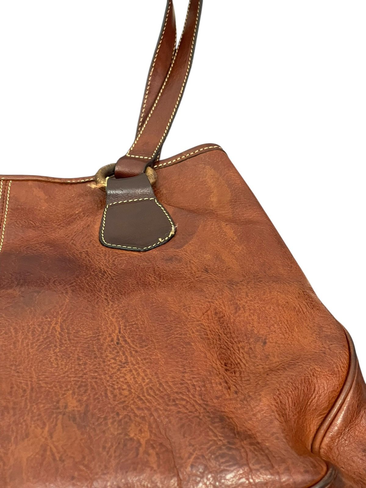 Genuine Leather Full Leather Patina Vintage Unknown Italy Shoulder Bag 1🟩2 Size ONE SIZE - 17 Thumbnail