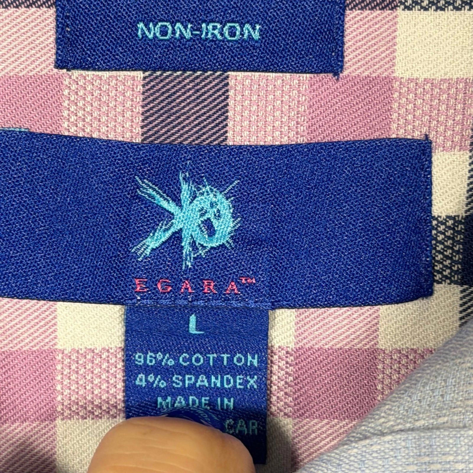 Other Egara Men's Non-Iron Light Blue Dress Shirt Large Size 42R - 5 Thumbnail