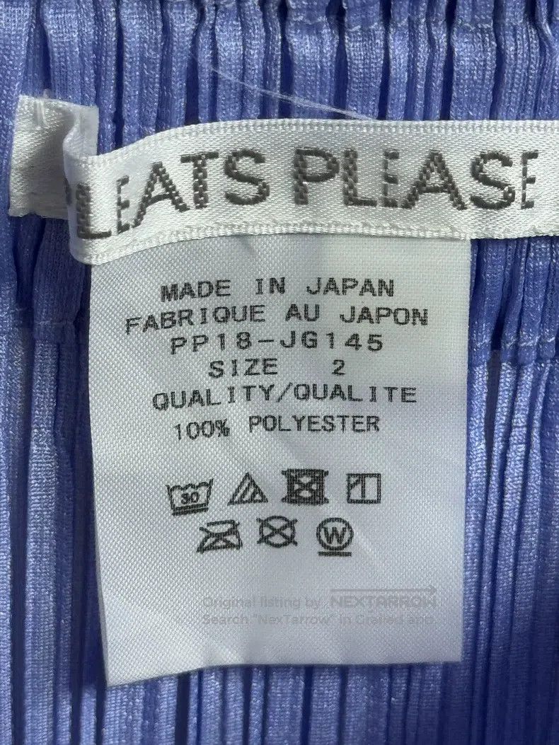 Issey Miyake Issey Miyake size:3 Blue-purple Midi Skirt Size 22" - 3 Thumbnail