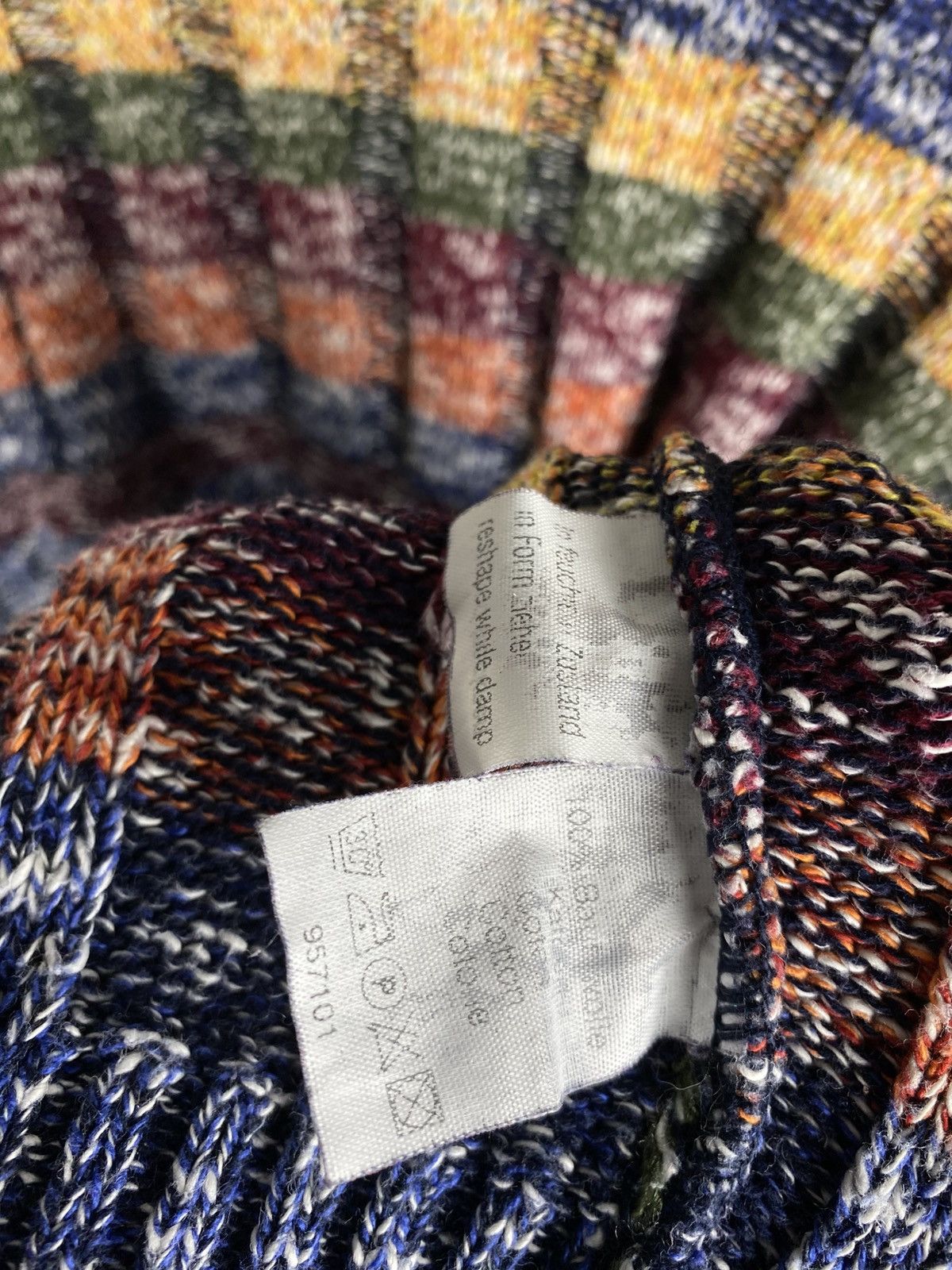 Designer × Japanese Brand × Vintage Vintage 90s Japanese Pachwork Knitted Sweater Coogi Style Size US M / EU 48-50 / 2 - 4 Thumbnail