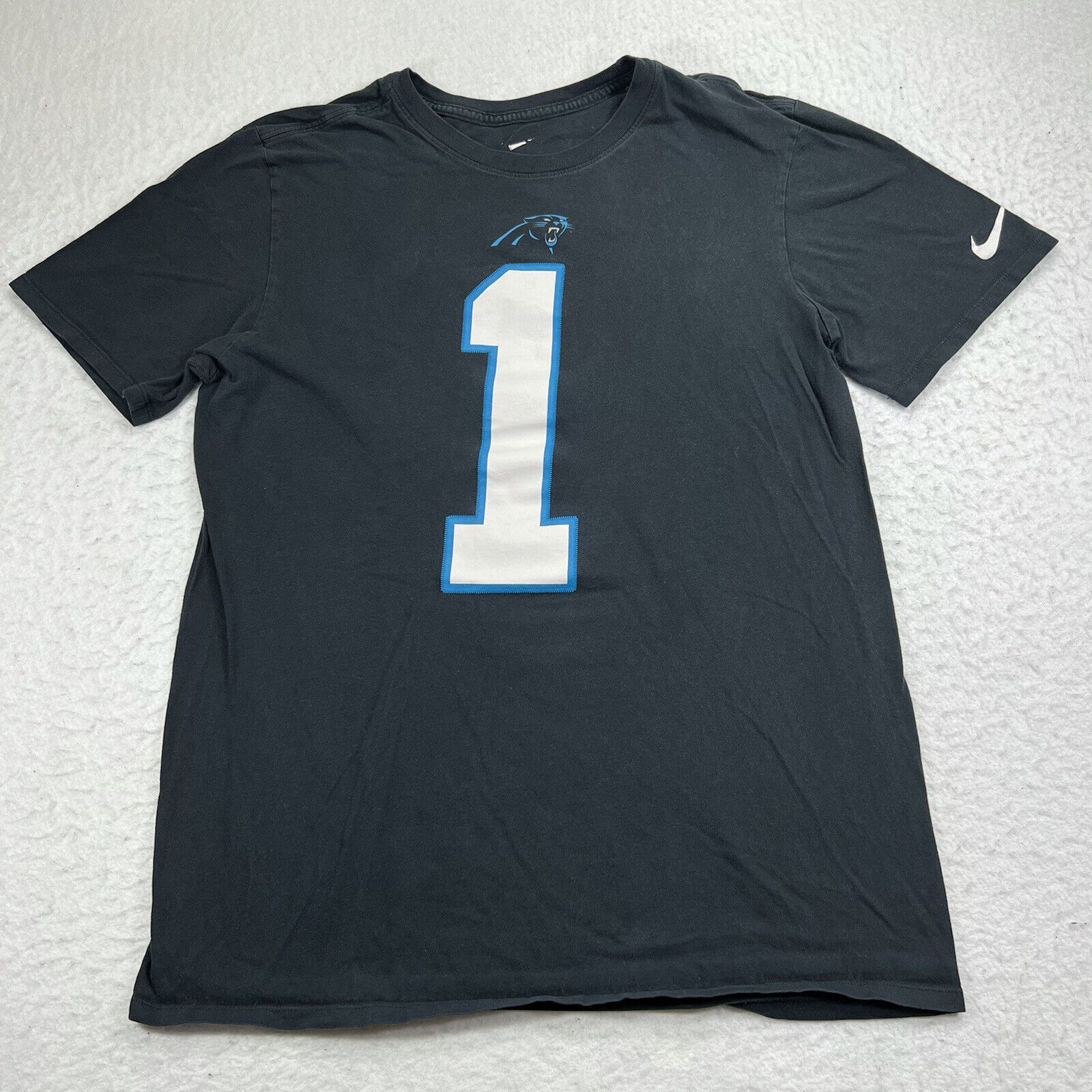 Nike Nike NFL Carolina Panthers Small Cam Newton #1 Black T-Shirt Size US S / EU 44-46 / 1 - 1 Thumbnail