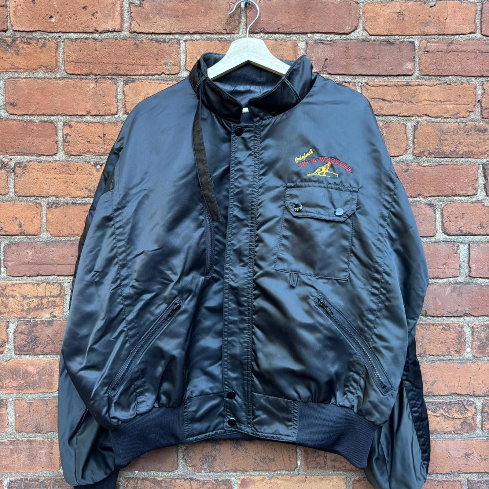 Other Vintage jig a whopper a deadly line up satin jacket 80s L Size US L / EU 52-54 / 3 - 5 Thumbnail