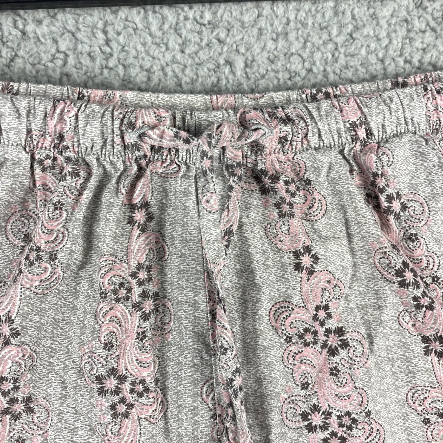 la Vie en Rose La Vie En Rose Sleep Shorts S Women Cotton Pink Gray Floral 39-3 Size 28" / US 6 / IT 42 - 2 Thumbnail