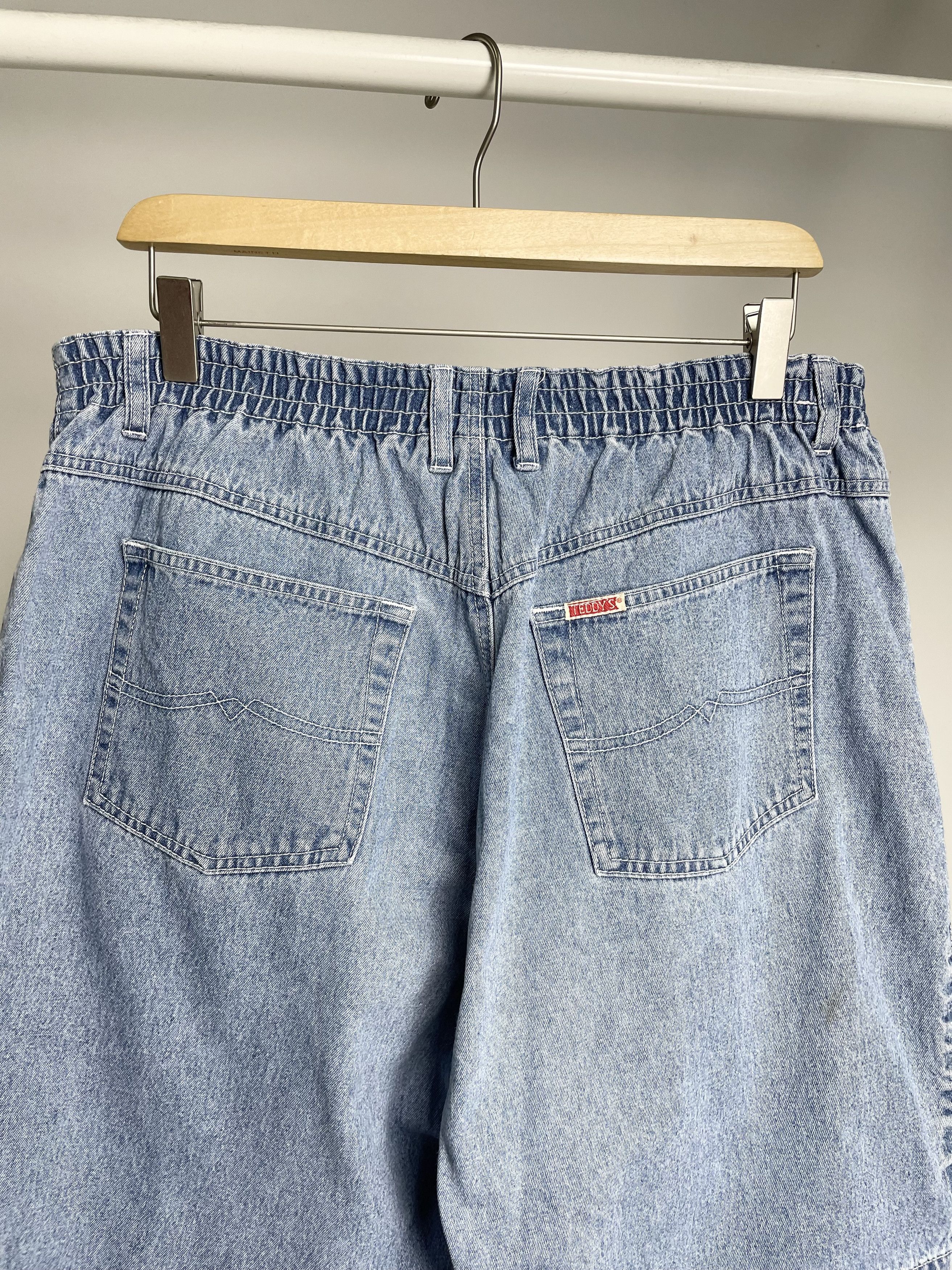 Teddy Fresh Teddy`s ( Size 36 ) Vintage Light Blue denim Shorts Jorts Size US 36 / EU 52 - 5 Thumbnail