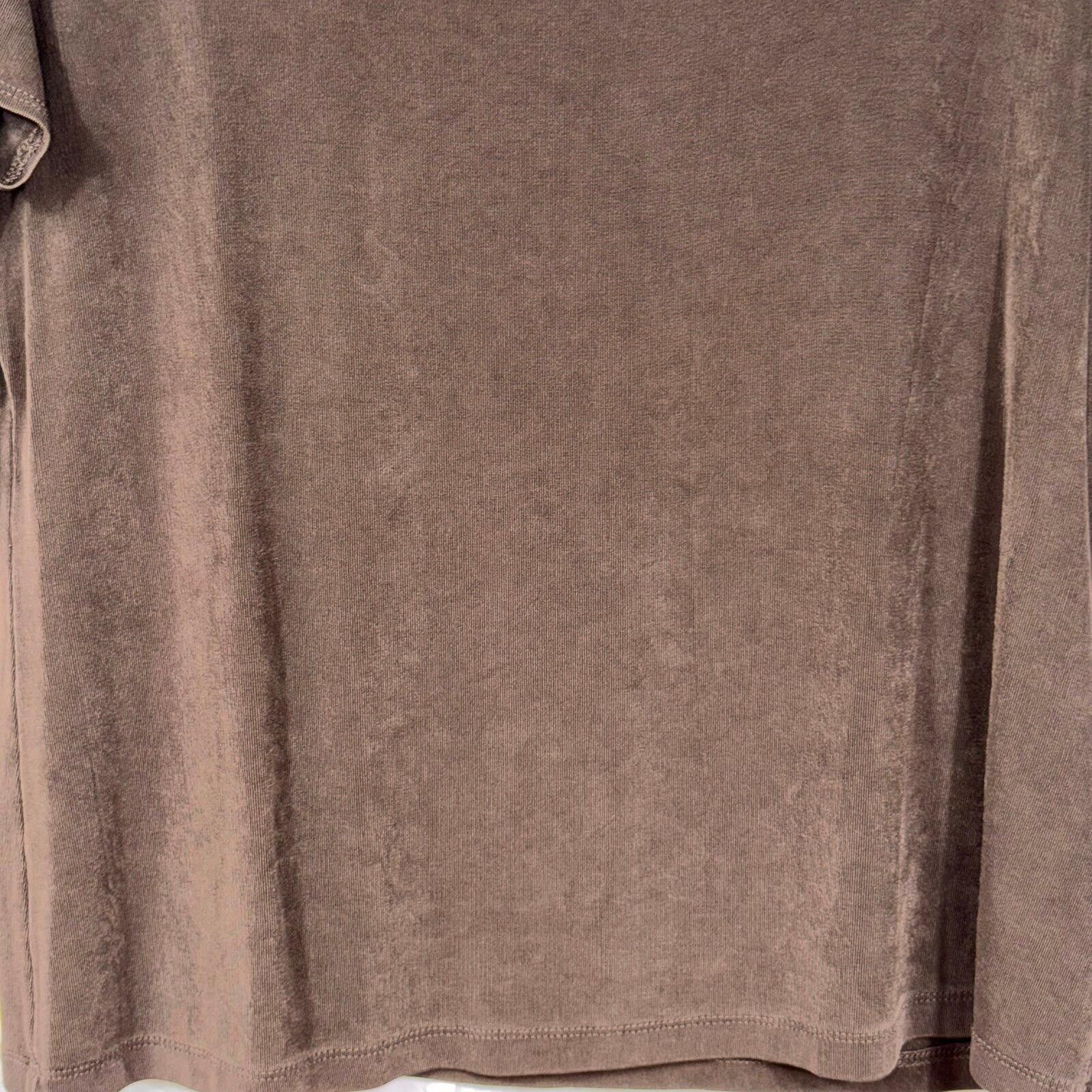 Other Choices Brown Acetate Blend Short Sleeve Blouse Womens Large Size L / US 10 / IT 46 - 4 Thumbnail