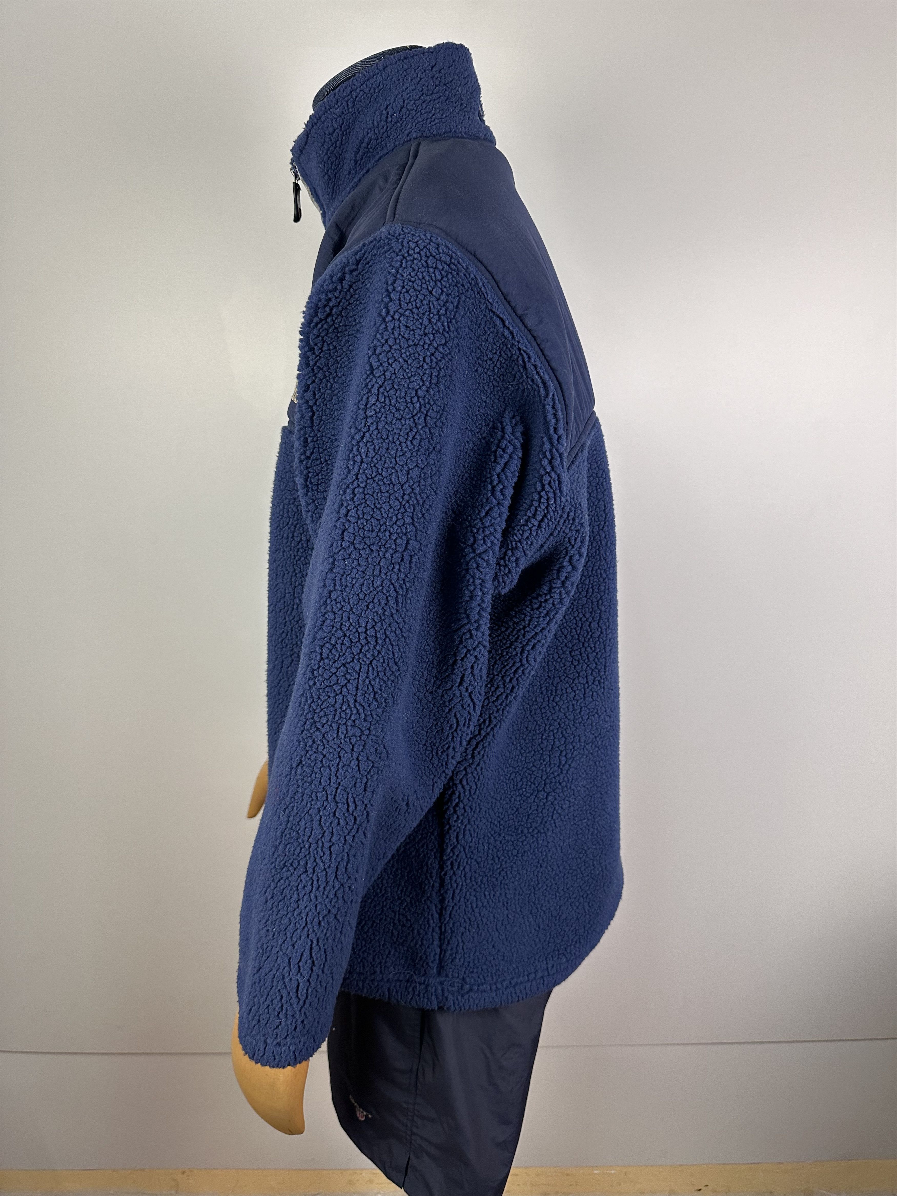 Adidas × Vintage Vintage Adidas Teddy Sherpa Fleece Quarter Zip Jacket Blue M Size US M / EU 48-50 / 2 - 6 Thumbnail