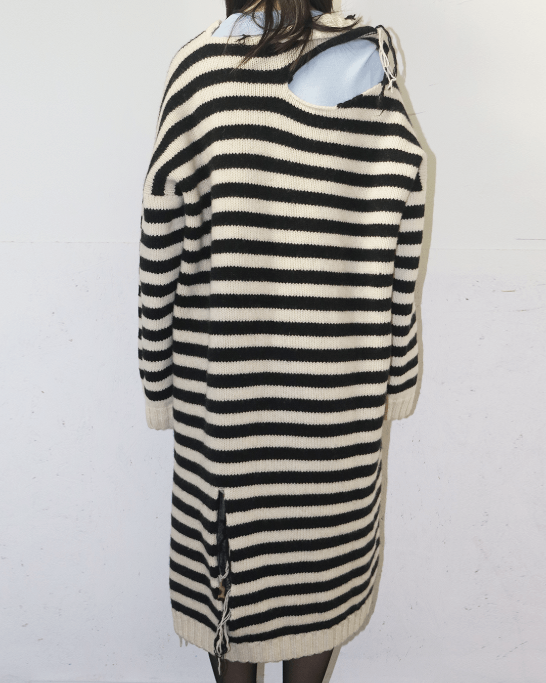 Charles Jeffrey LOVERBOY Charles Jeffrey Loverboy AW18 Distressed Long Knit Sweater Size ONE SIZE - 3 Thumbnail