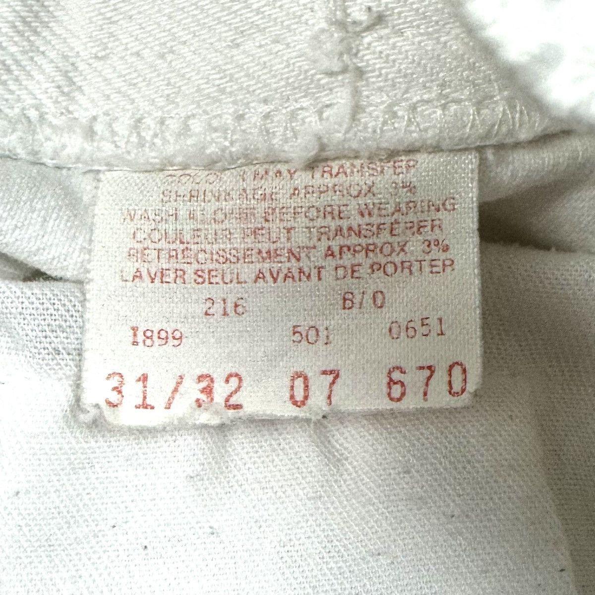 Levi's VINTAGE LEVI'S WHITE 501 DENIM Size US 30 / EU 46 - 6 Thumbnail