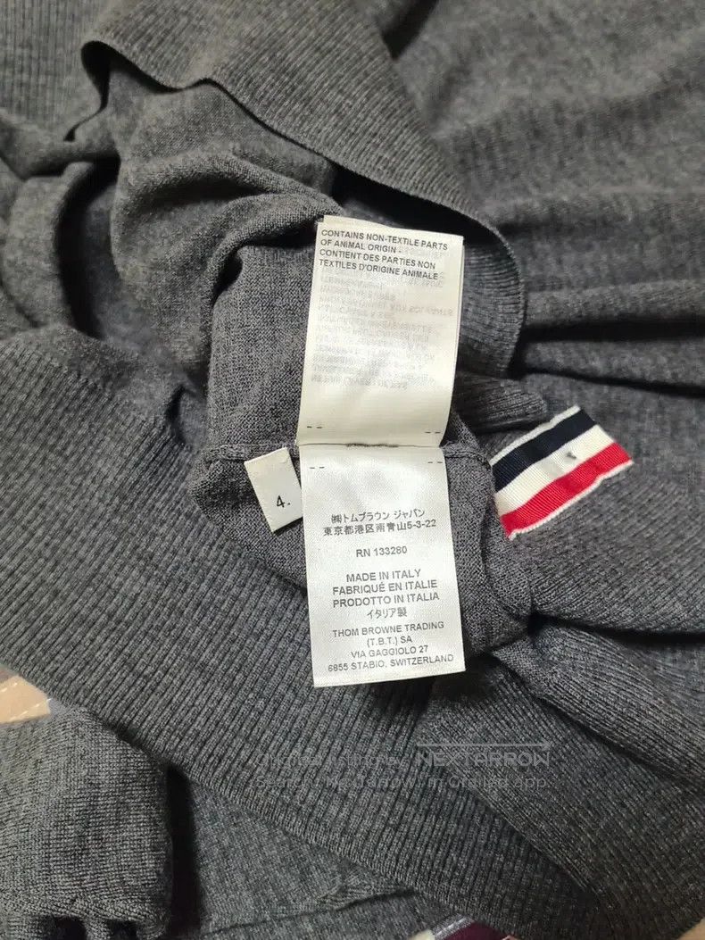 Thom Browne Thom Browne Gray sweater Size US XL / EU 56 / 4 - 4 Thumbnail