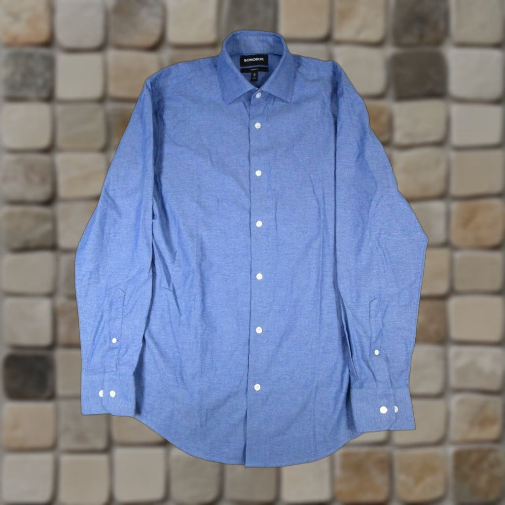 Bonobos Bonobos Shirt Mens 15 Blue Cotton Button Up Adult Medium Blue Cotton Bonobos Shirt Button-Up Shirts Mens 15 Blue Size US M / EU 48-50 / 2 - 1 Thumbnail