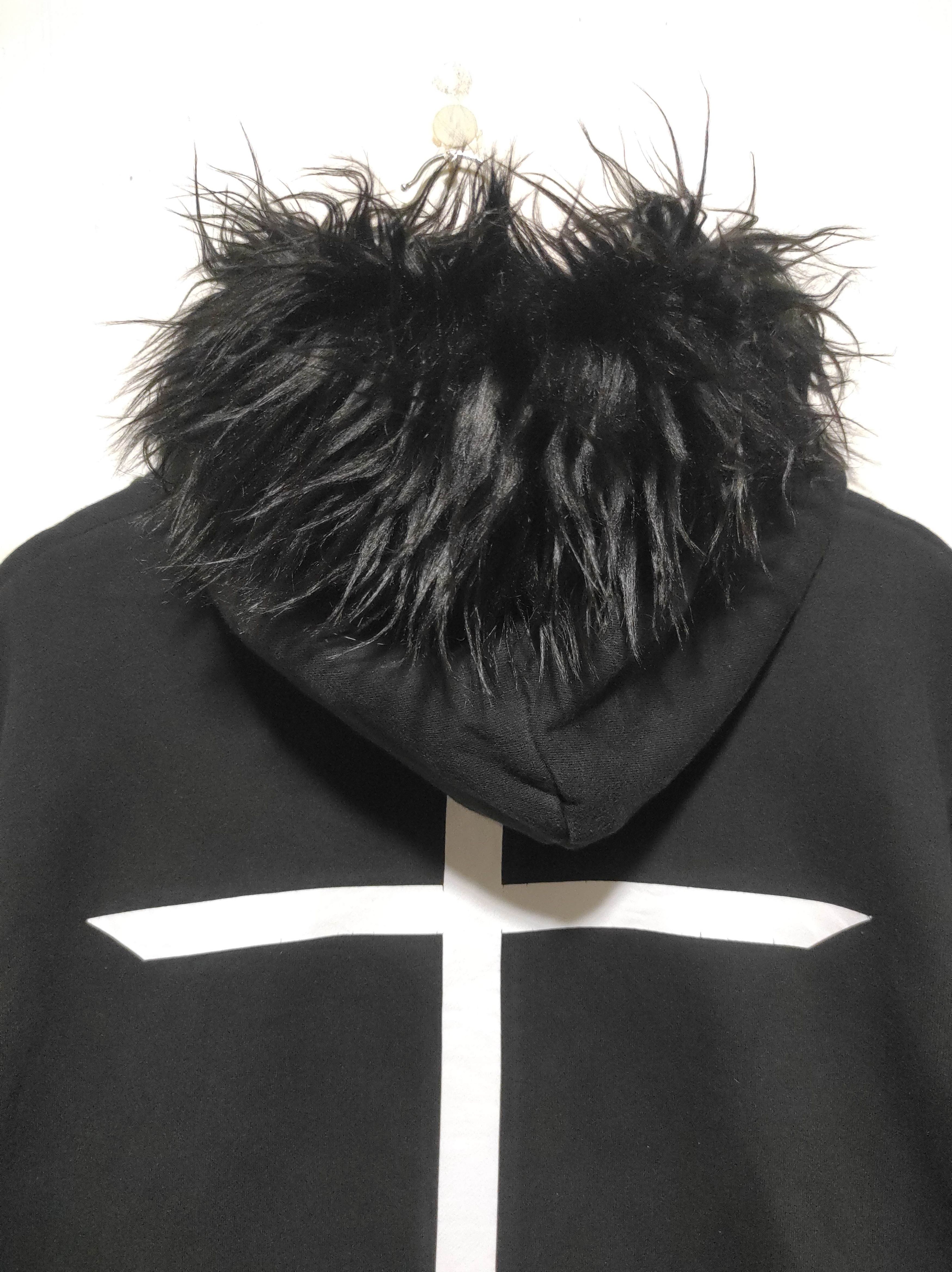 14th Addiction Black Cross Fur Hoodie LGB IfSixWasNine style Size US M / EU 48-50 / 2 - 9 Thumbnail