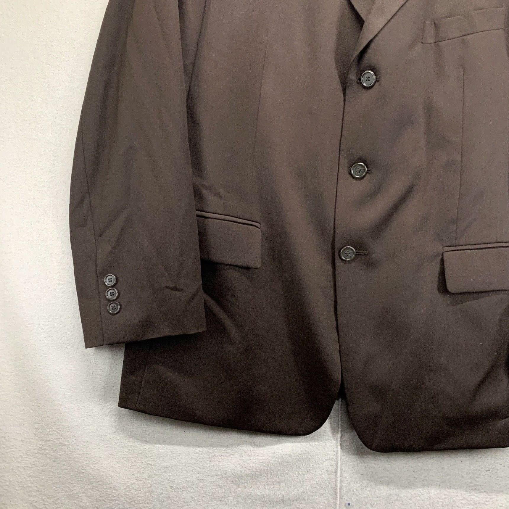 Vintage VINTAGE Henry Grethel Designer Suit Jacket 44 Regular Brown Wool Short Mens Size 44R - 6 Thumbnail