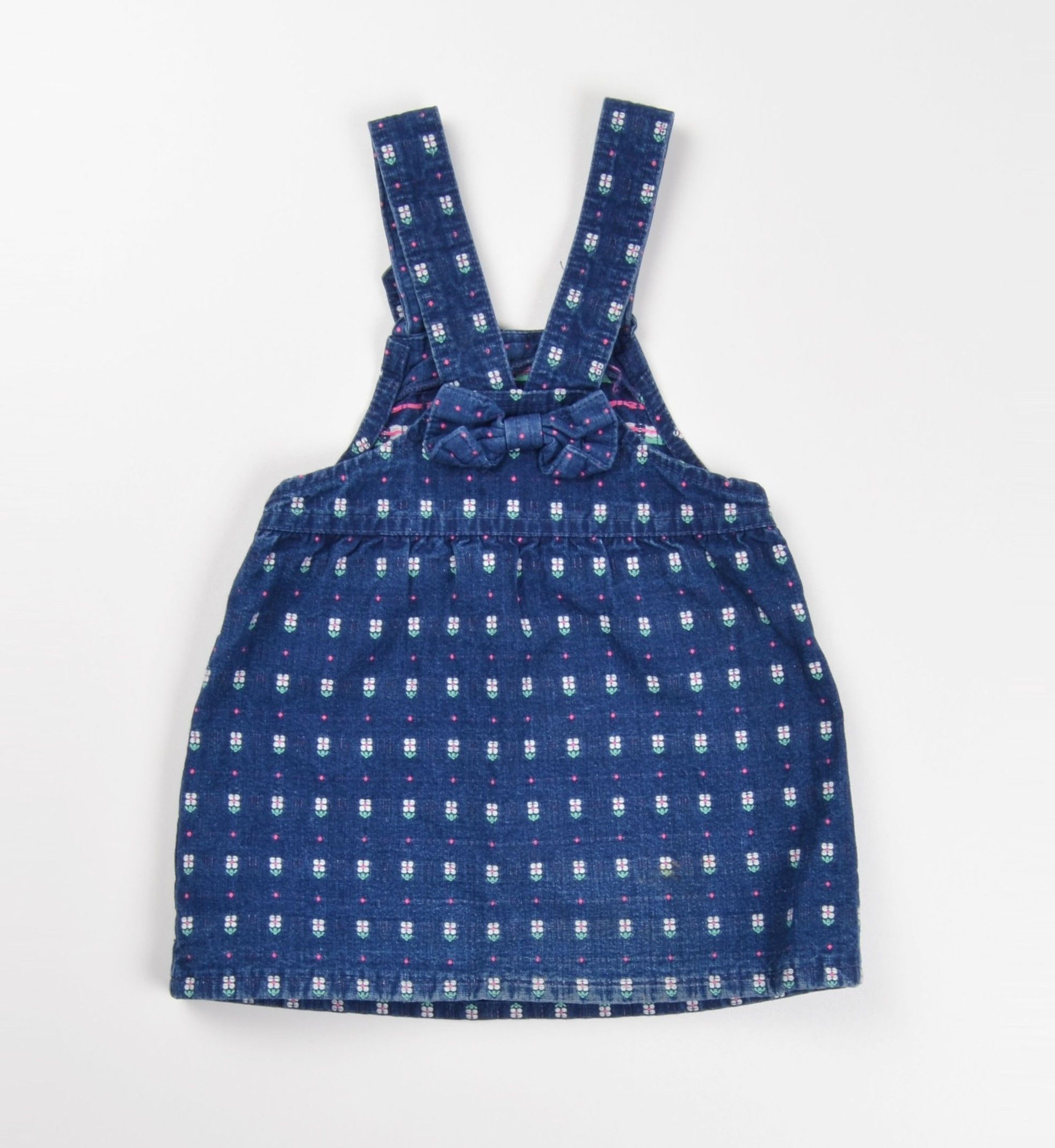 Oshkosh Vintage Oshkosh B’gosh Baby Flowers Denim Overalls Dress Size XXS / US 00 / IT 34 - 2 Thumbnail